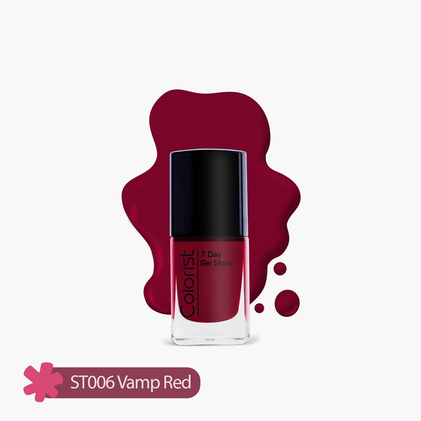 ST London Colorist 7 Day Gel Shine Nail Paint ST006 Vamp Red 1 Piece