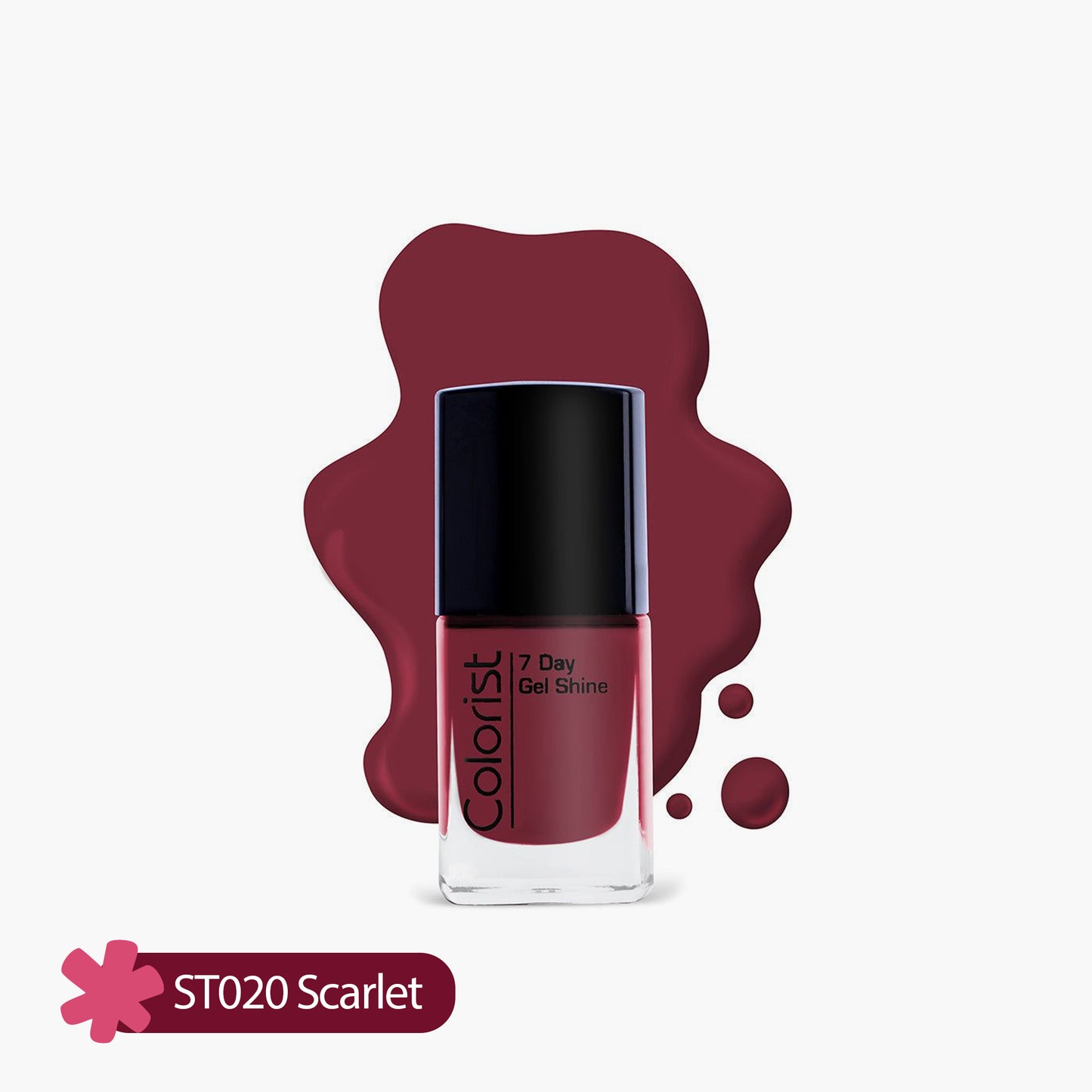 ST London Colorist 7 Day Gel Shine Nail Paint ST020 Scarlet 1 Piece
