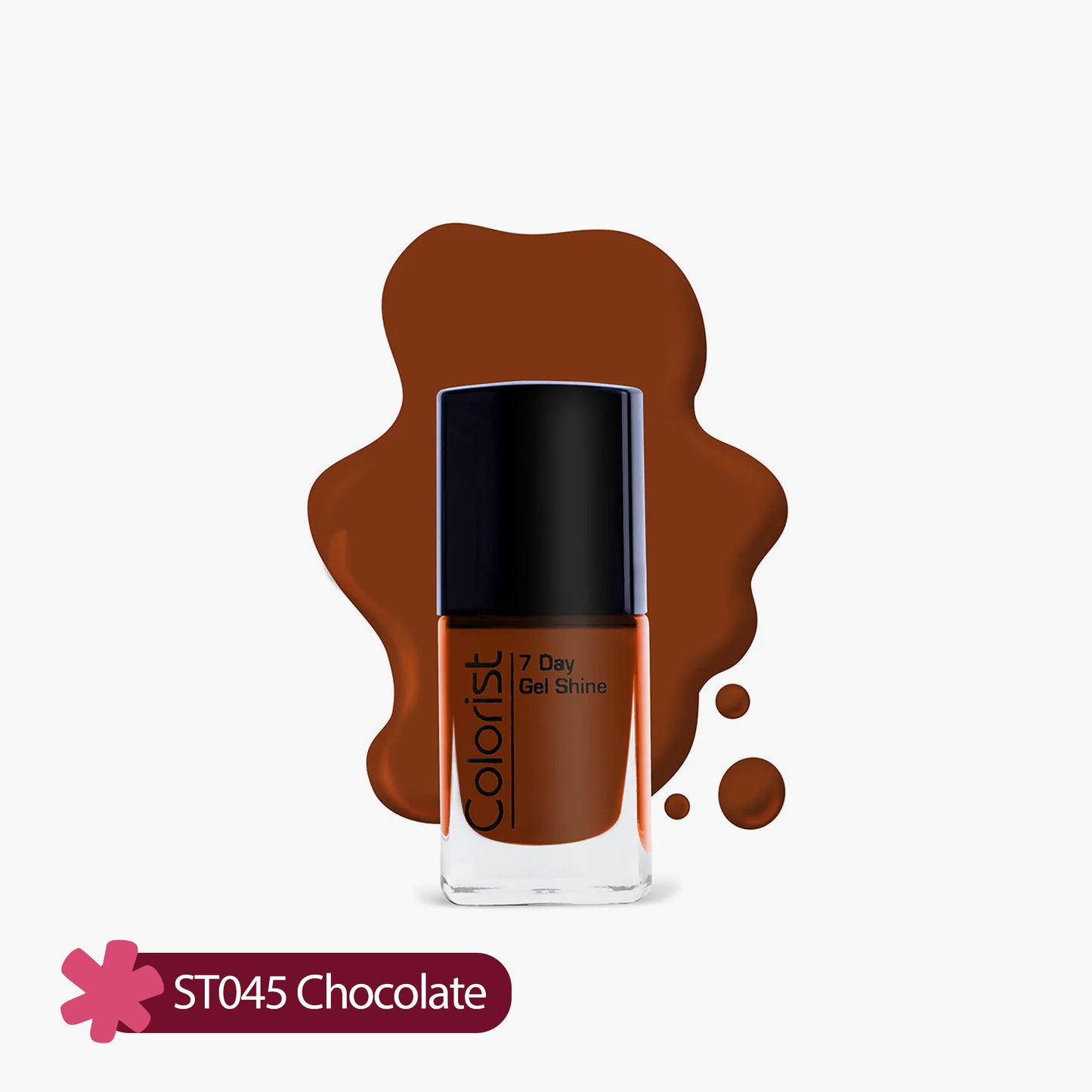 ST London Colorist 7 Day Gel Shine Nail Paint ST045 Chocolate 1 Piece