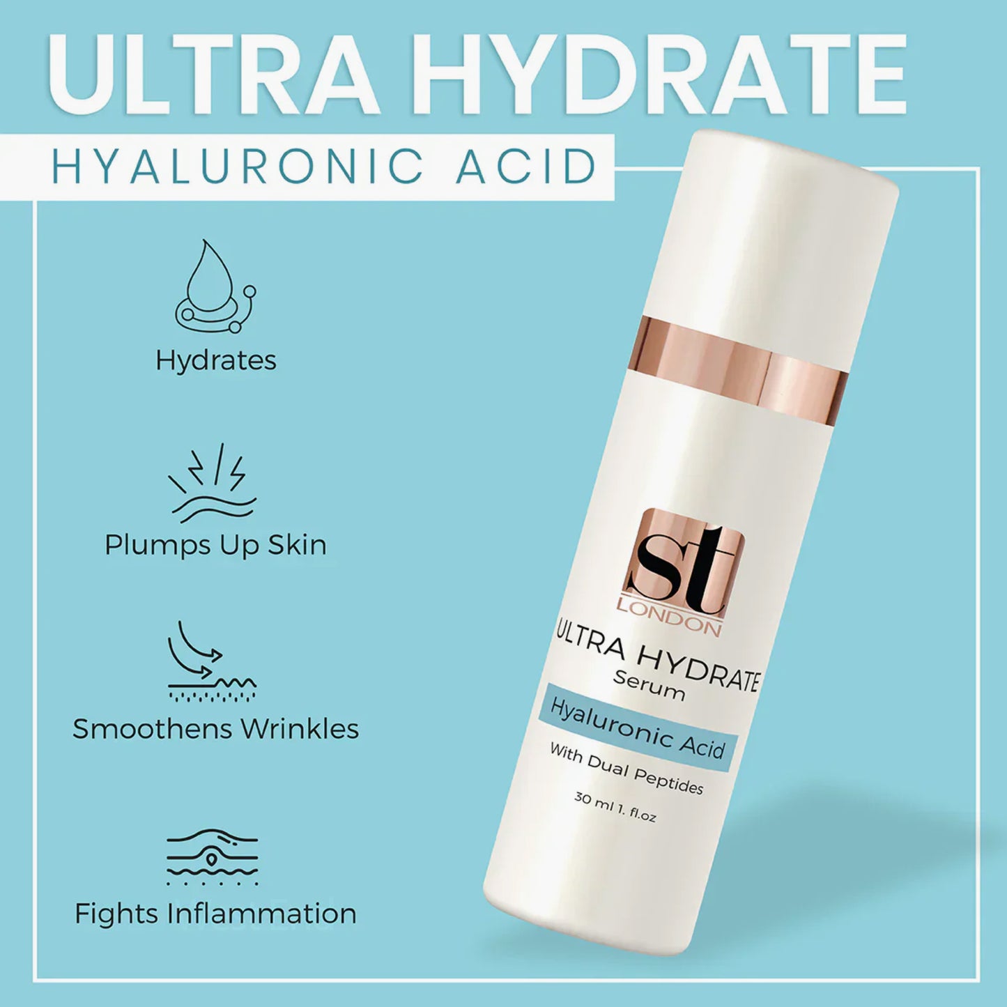 ST London Ultra Hydrate Serum Hyaluronic Acid 30ml