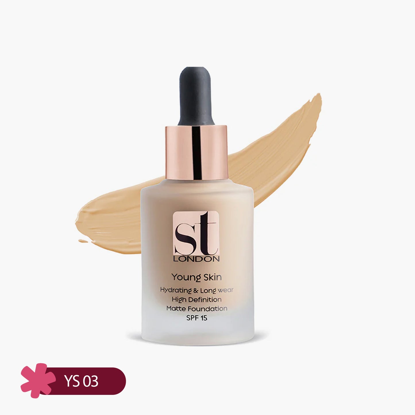ST London Young Skin Hydrating & Long wear High Definition Matte Foundation SPF 15 YS 03 30ml
