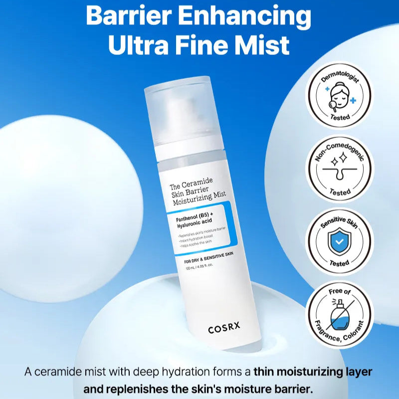 COSRX The Ceramide Skin Barrier Moisturizing Mist For Dry & Sensitive Skin 120ml