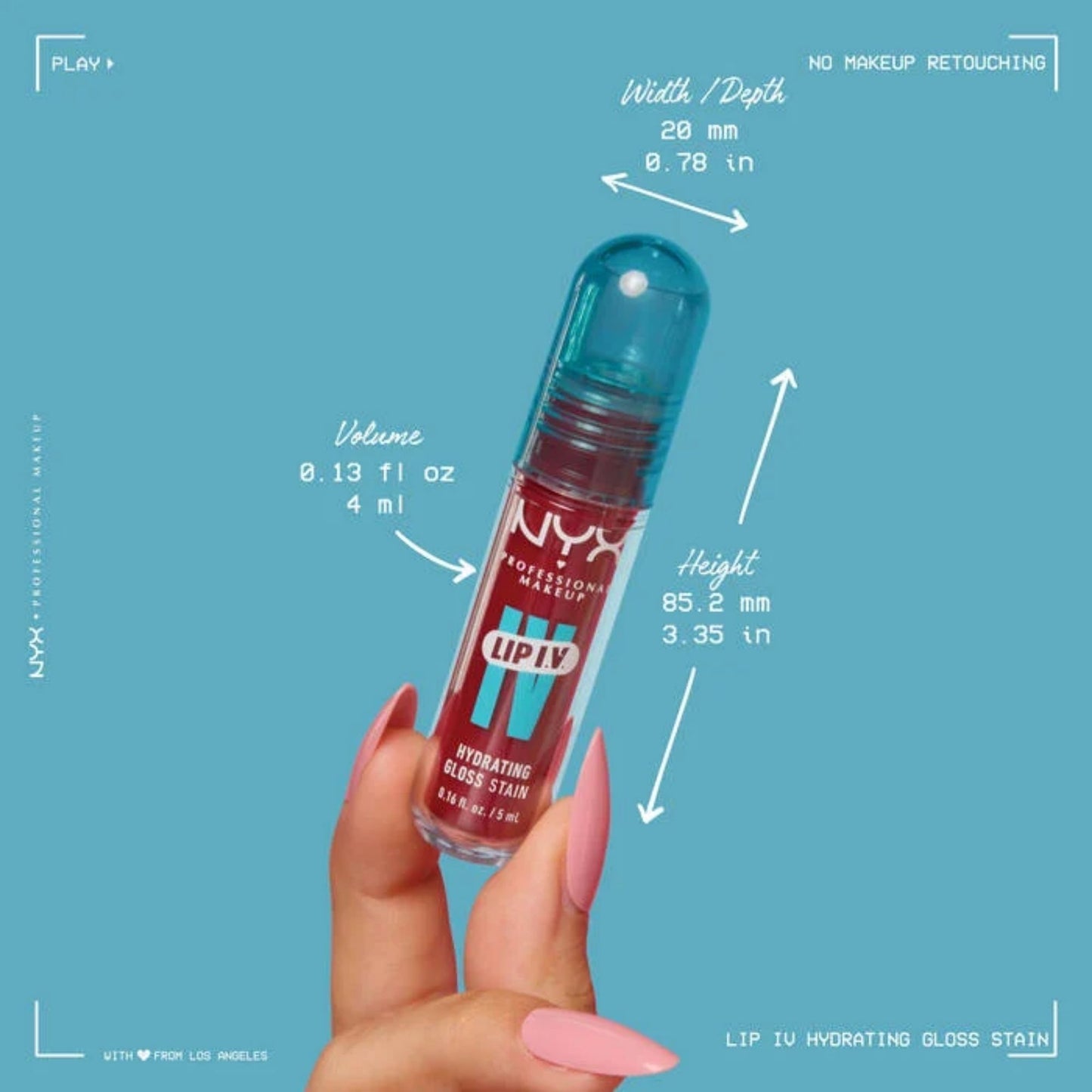 NYX Lip IV Hydrating Gloss Stain 01 Caramel Drip 5ml