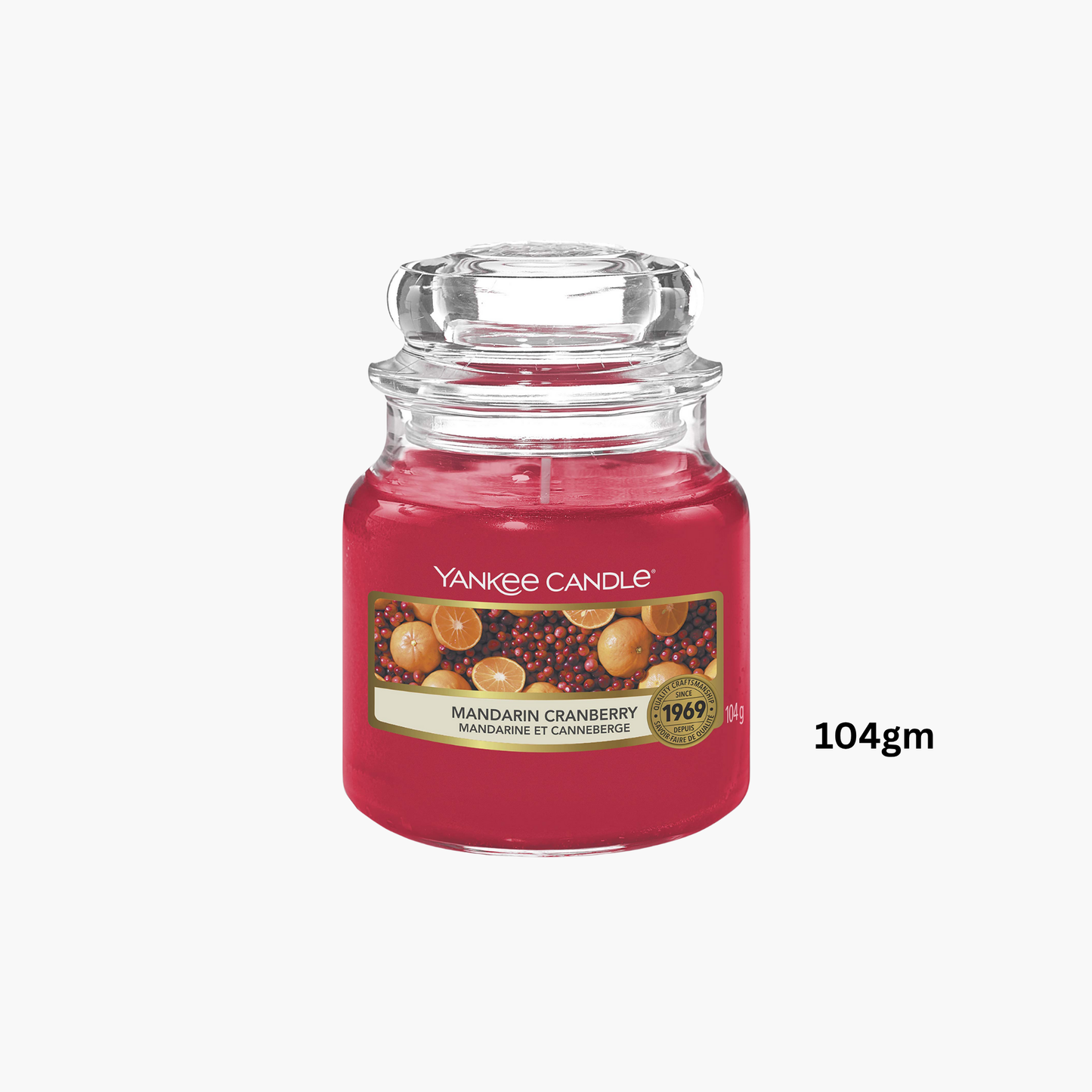 Yankee Mandarin Cranberry Scented Candle 104gm