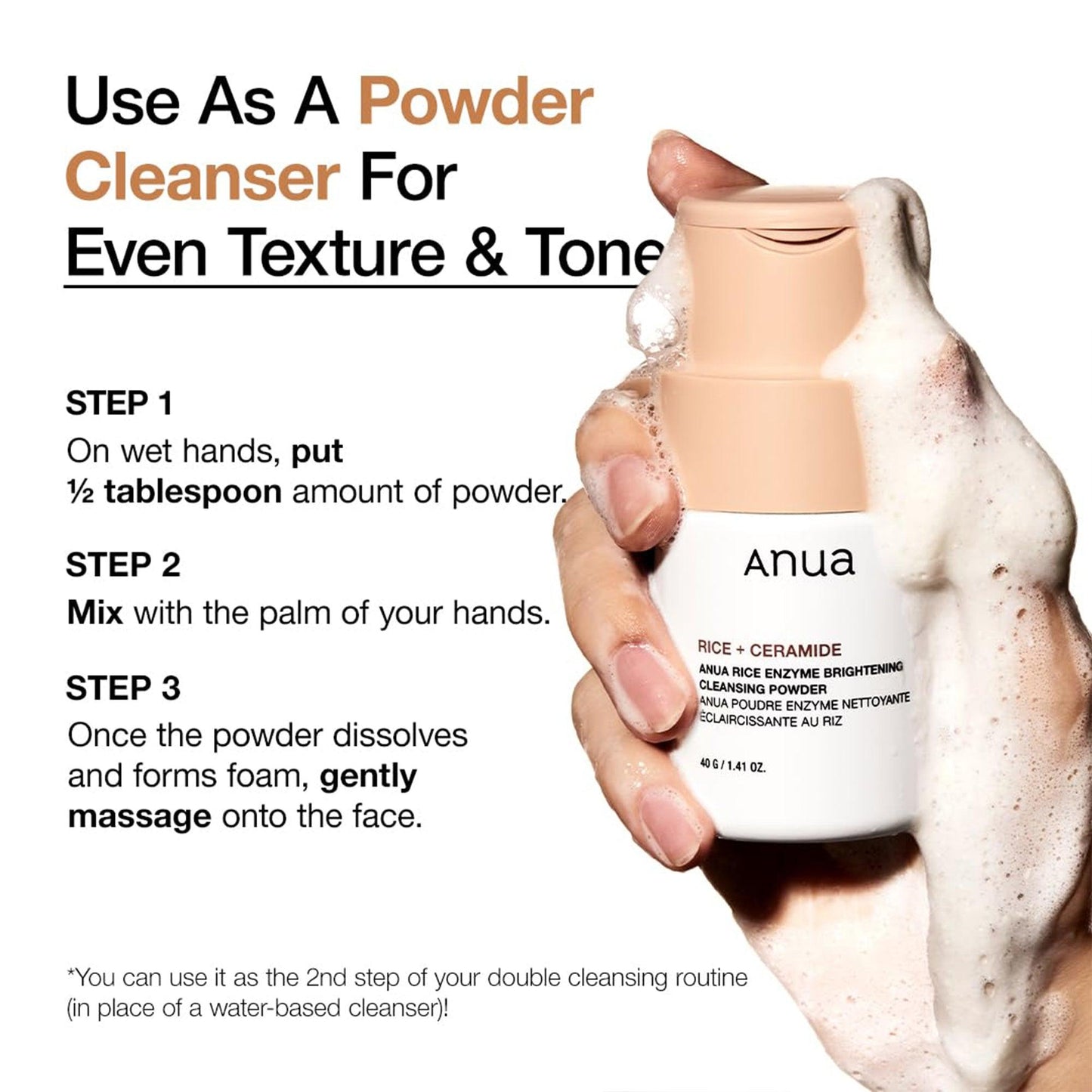 Anua Rice Enzyme Brightening Cleansing Powder 40gm
