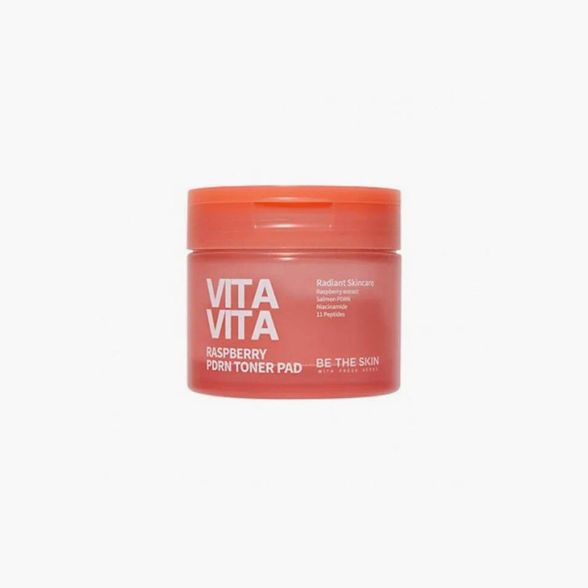 Be The Skin Vitavita Raspberry PDRN Toner Pads 60 Pads - TheSkinFit