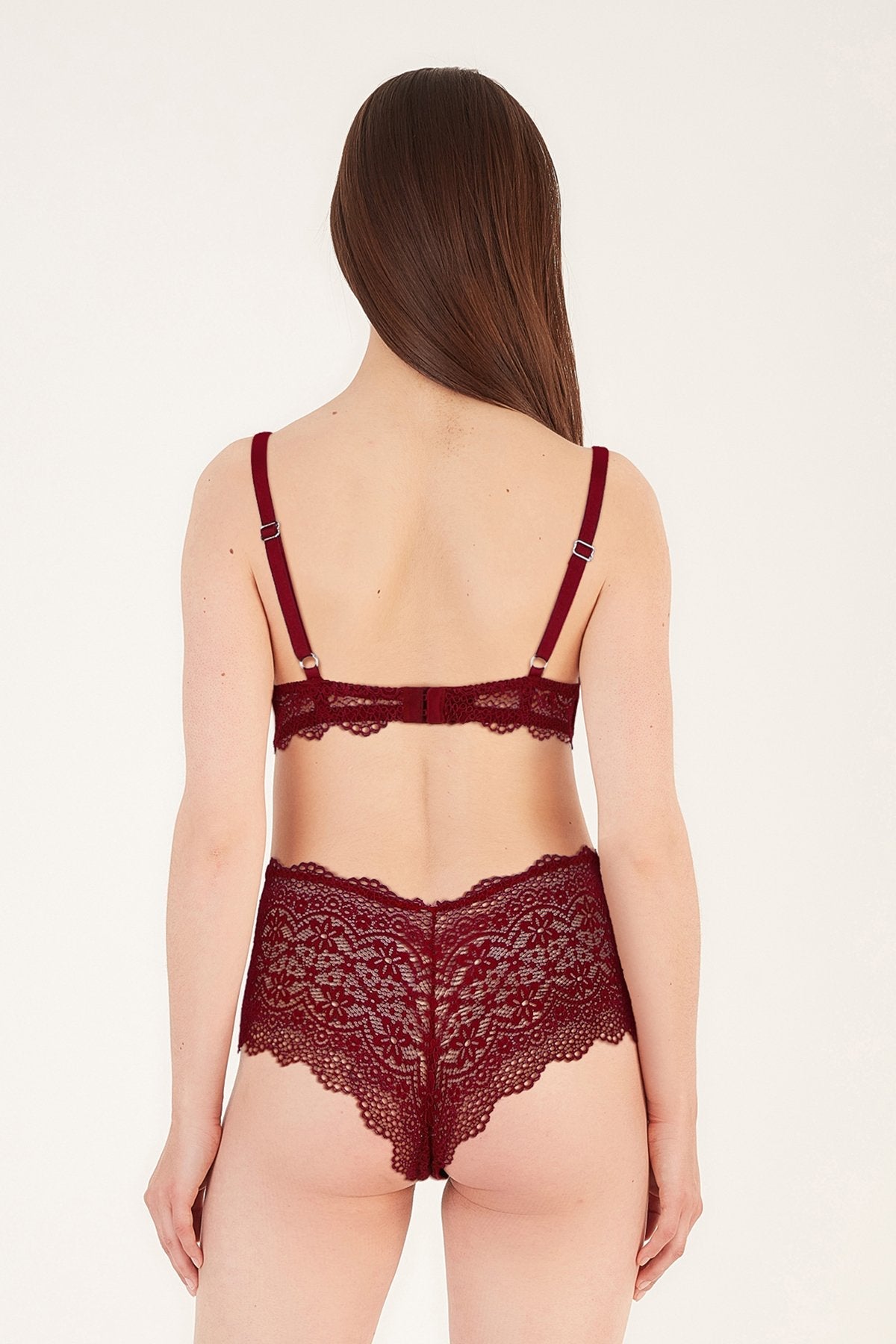 BLS Fiona Wired And Padded Bra Set Burgundy