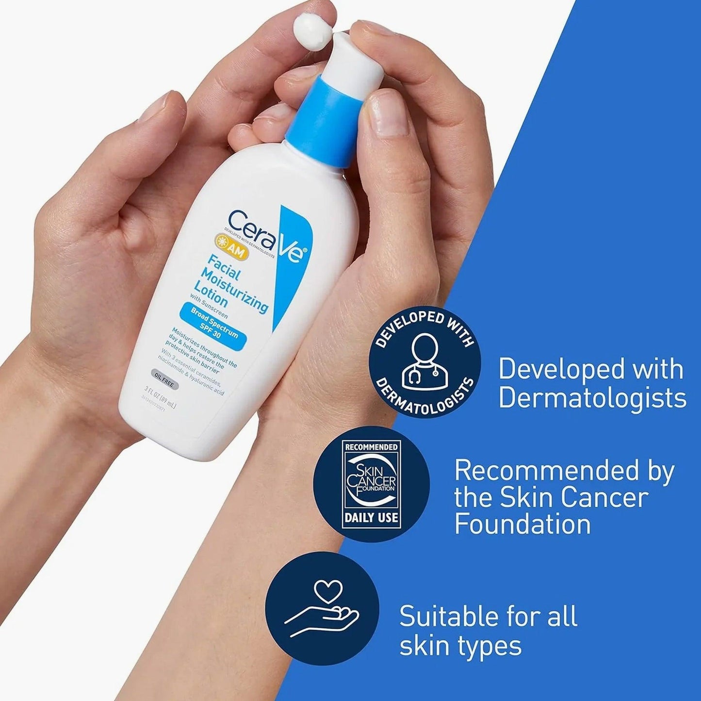 CeraVe AM Facial Moisturizing Lotion SPF30 60ml - TheSkinFit