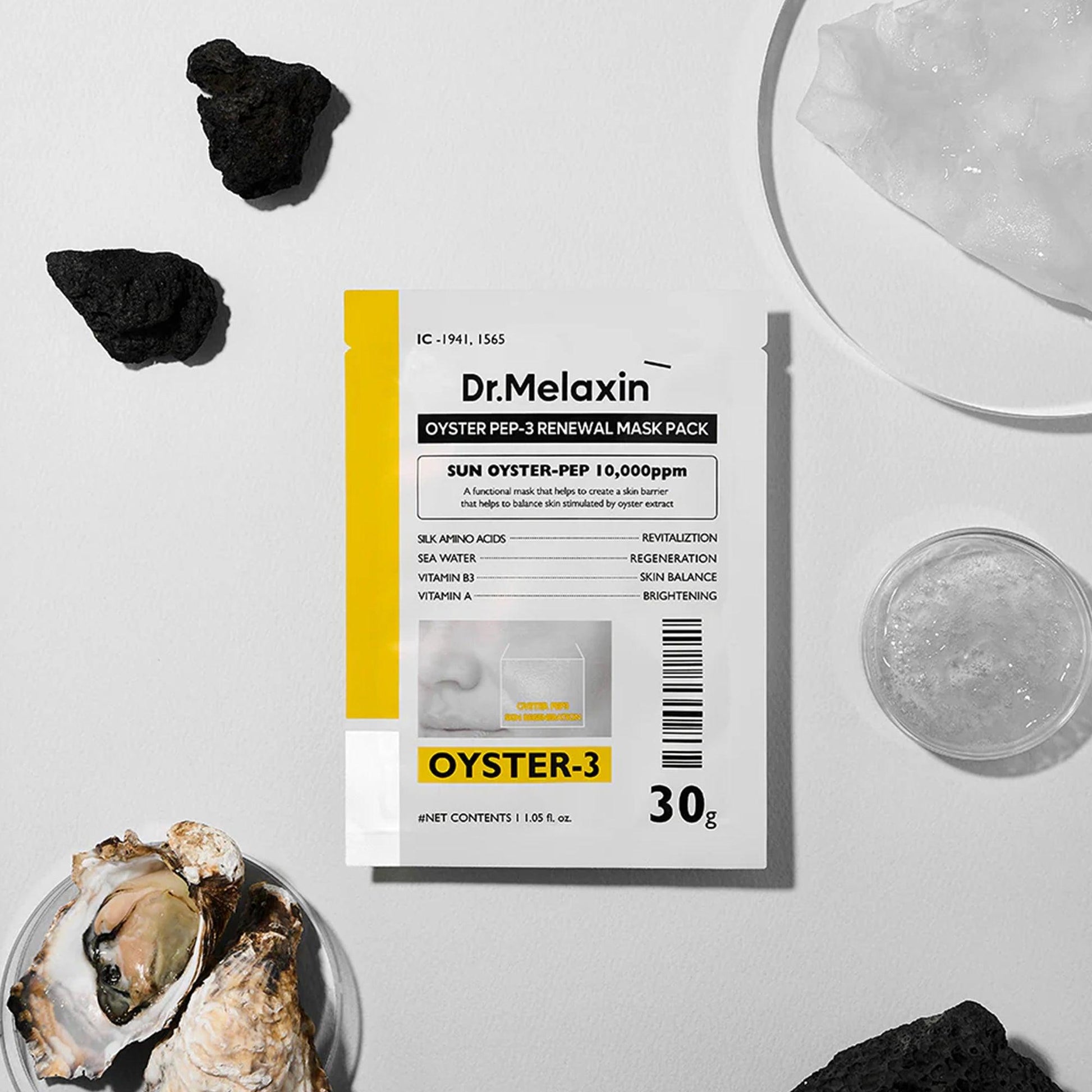Dr.Melaxin Oyster Pep-3 Renewal Mask 1 Piece - TheSkinFit