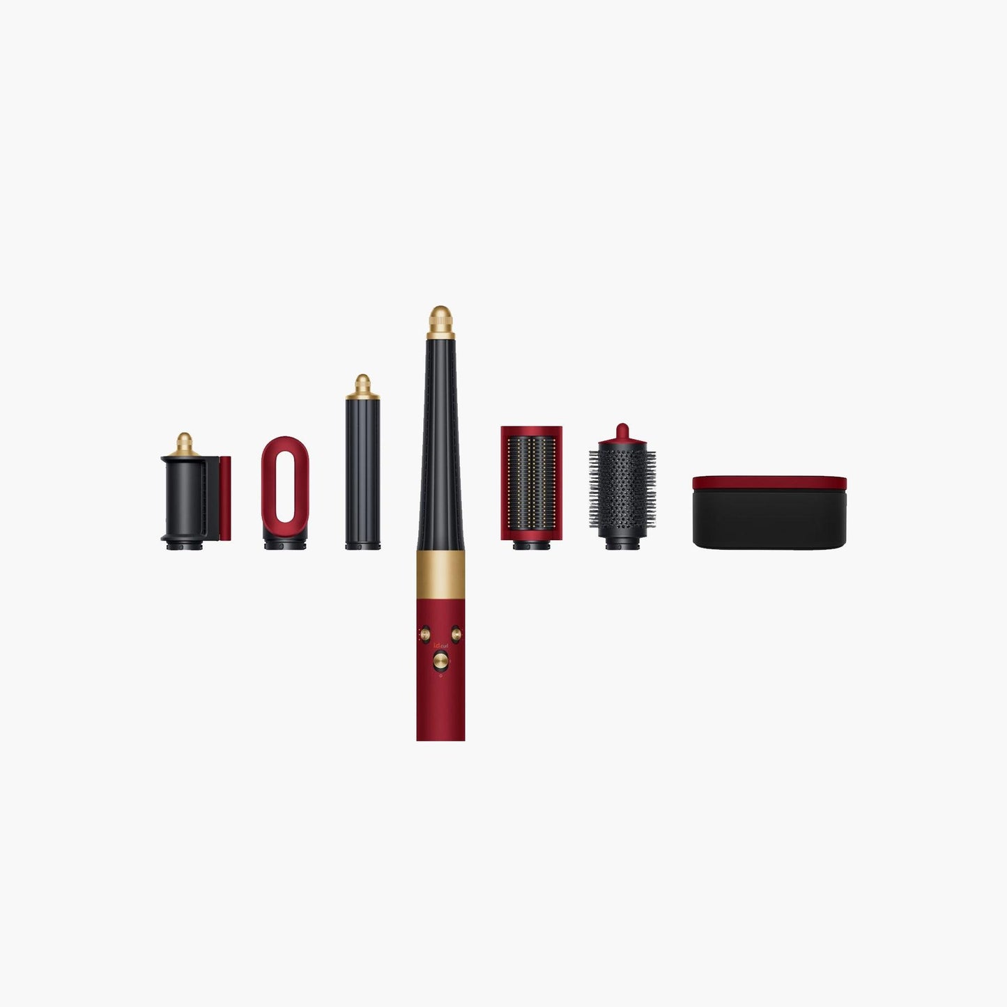 Dyson Airwrap i.d. Multi-Styler And Dryer Straight + Wavy With Presentation Case Red Velvet & Gold 7 Piece