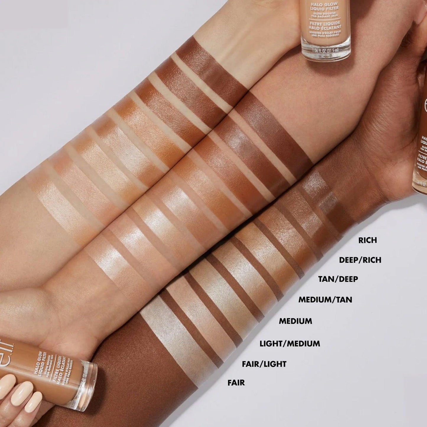 Elf Halo Glow Liquid Filter Glow Booster 2 Fair Light Neutral Warm 31.5ml - TheSkinFit