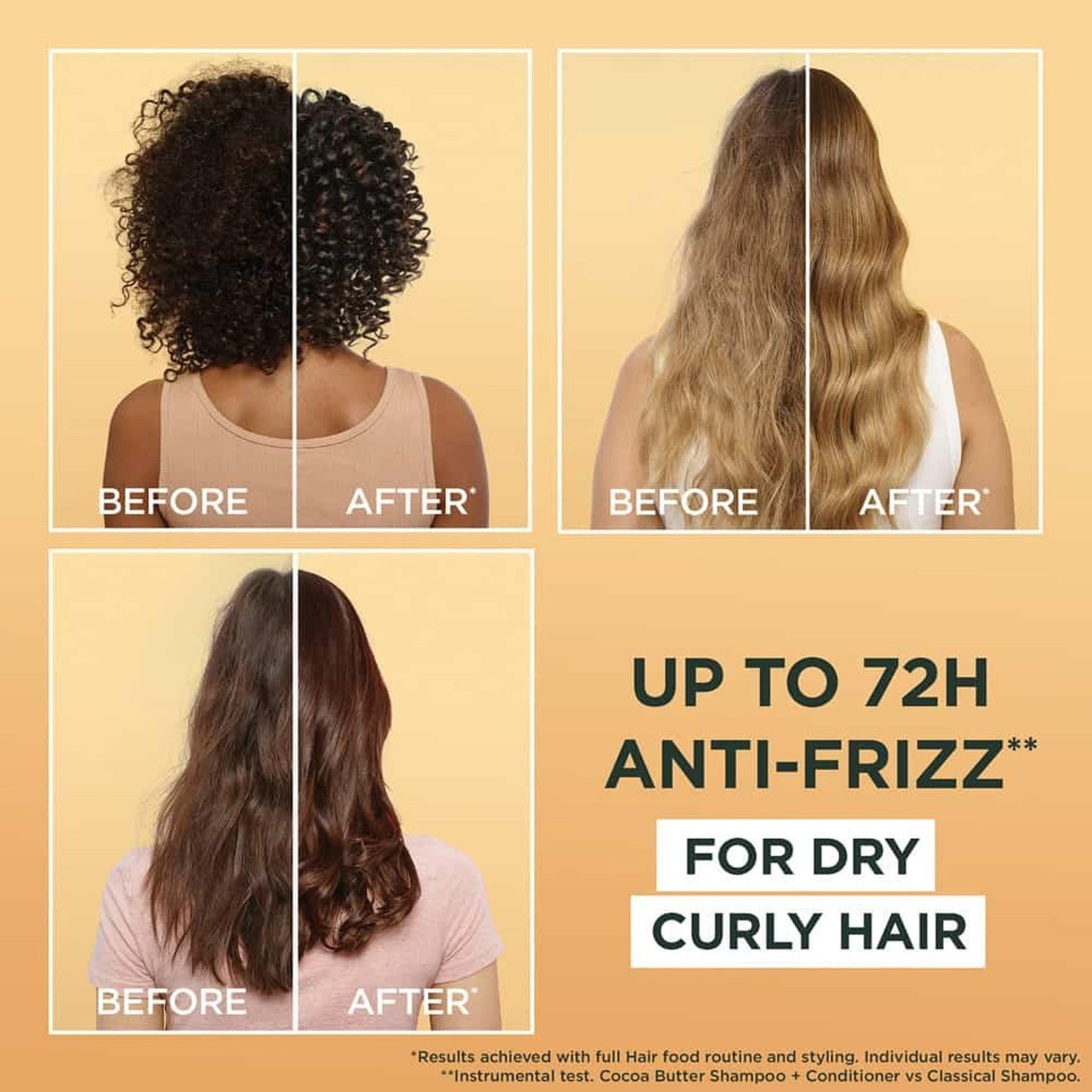 Garnier Ultimate Blends Curl Restoring Hair Food Cocoa Butter & Jojoba Oil Shampoo 350ml - TheSkinFit