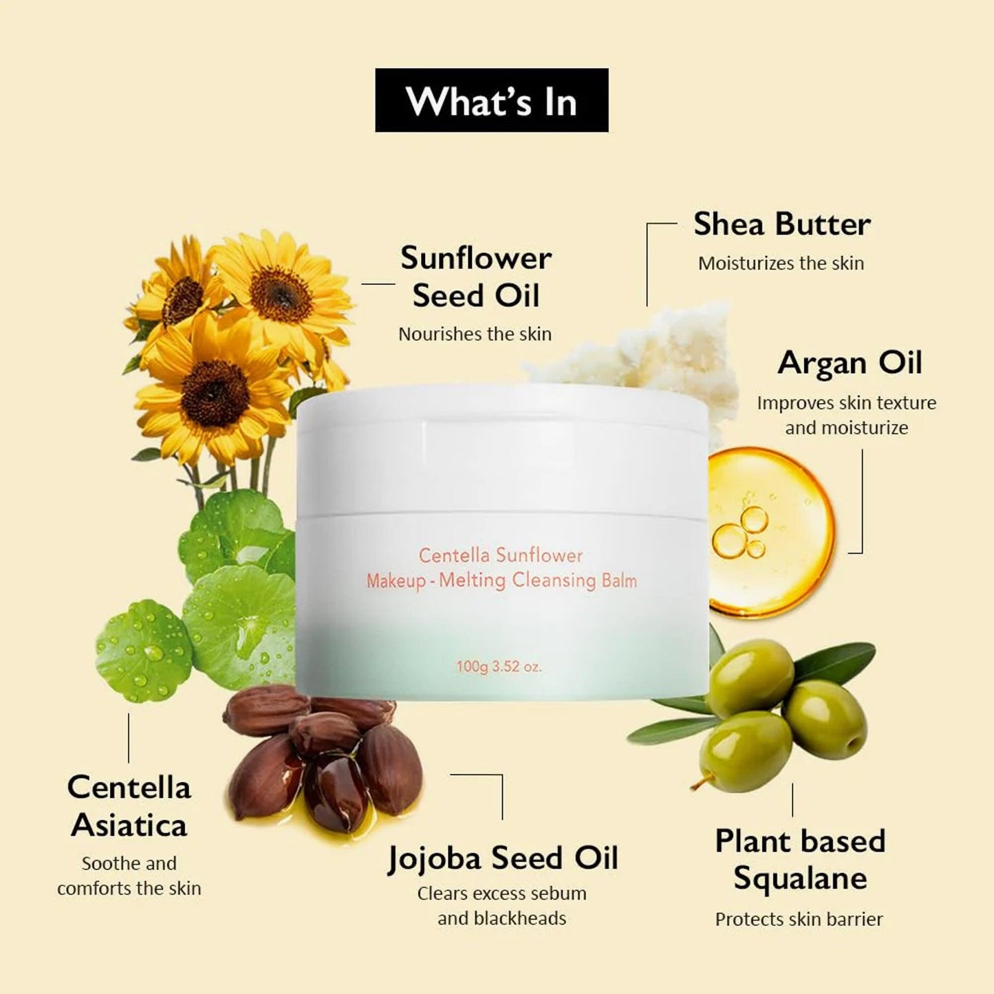 Haruharu Wonder Centella Sunflower Makeup Melting Cleansing Balm 100gm - TheSkinFit