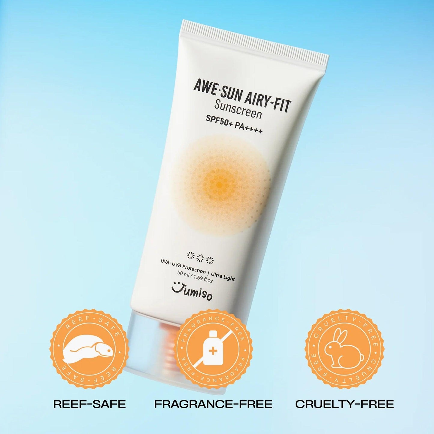 Jumiso Awe Sun Airy-Fit Sunscreen SPF50+ PA++++ 50ml - TheSkinFit