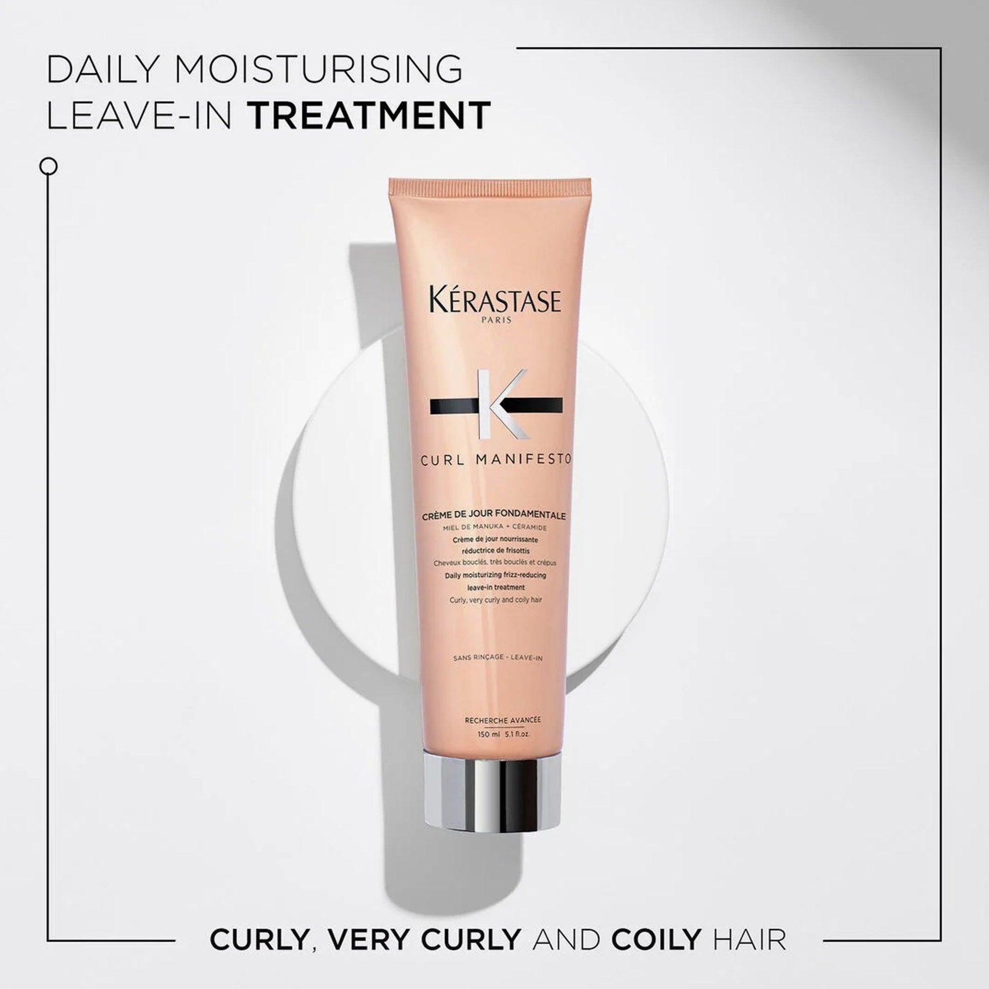 Kerastase Curl Manifesto Creme De Jour Fondamentale Leave-In Treatment For Curly Hair 125ml - TheSkinFit