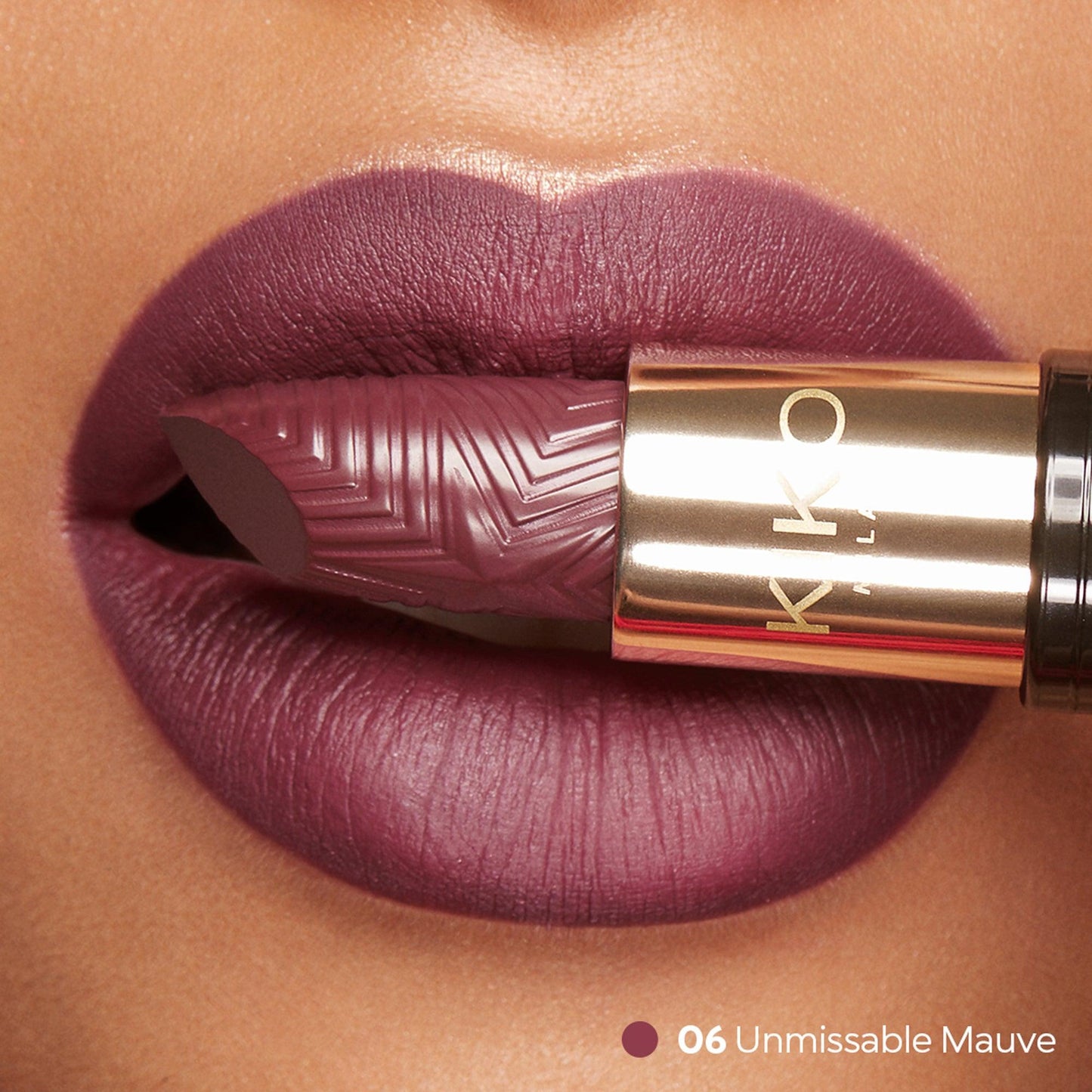 Kiko Milano Joyful Holiday Matte Desire Lipstick 06 Unmissable Mauve 4.5gm - TheSkinFit