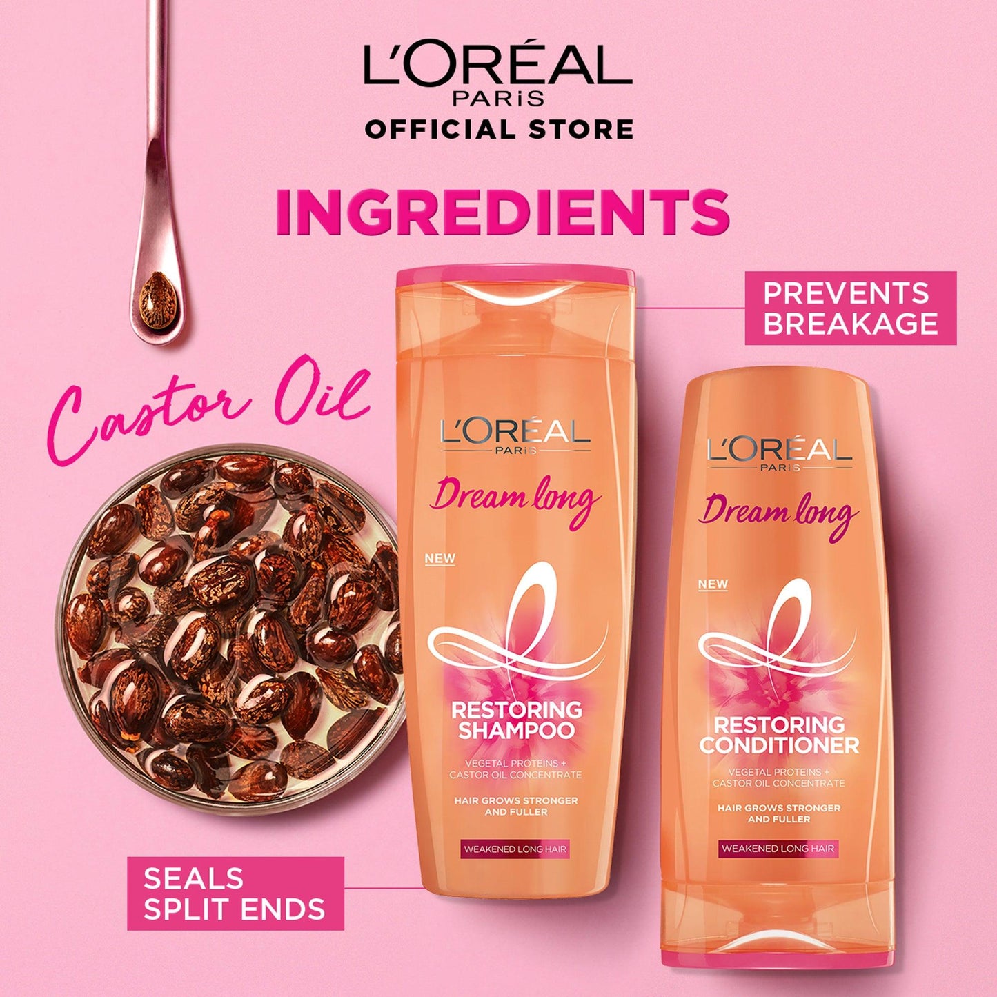 L'Oreal Paris Elvive Dream Long Restoring Conditioner For Long Damaged Hair 175ml - TheSkinFit