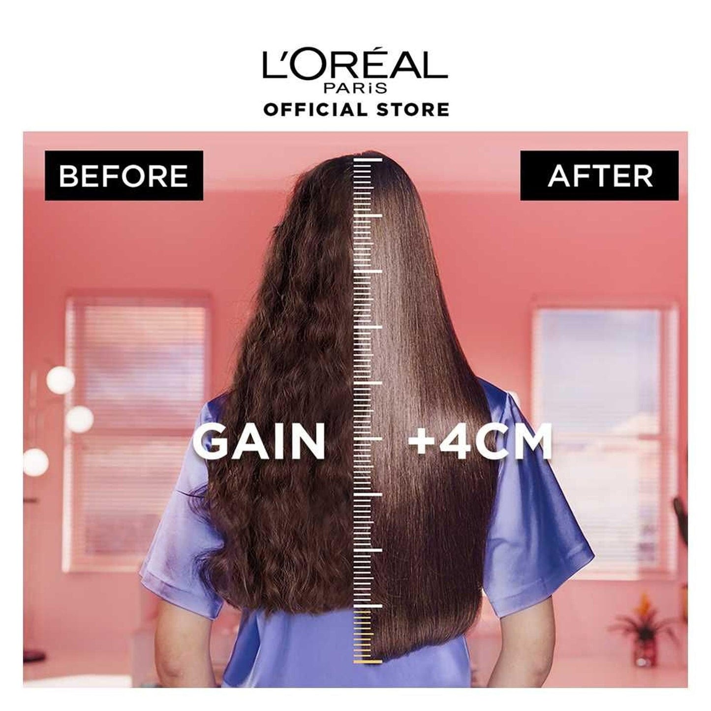 L'Oreal Paris Elvive Dream Long Straight 72H Straightening Keratin Shampoo For Long Frizzy Hair 360ml - TheSkinFit