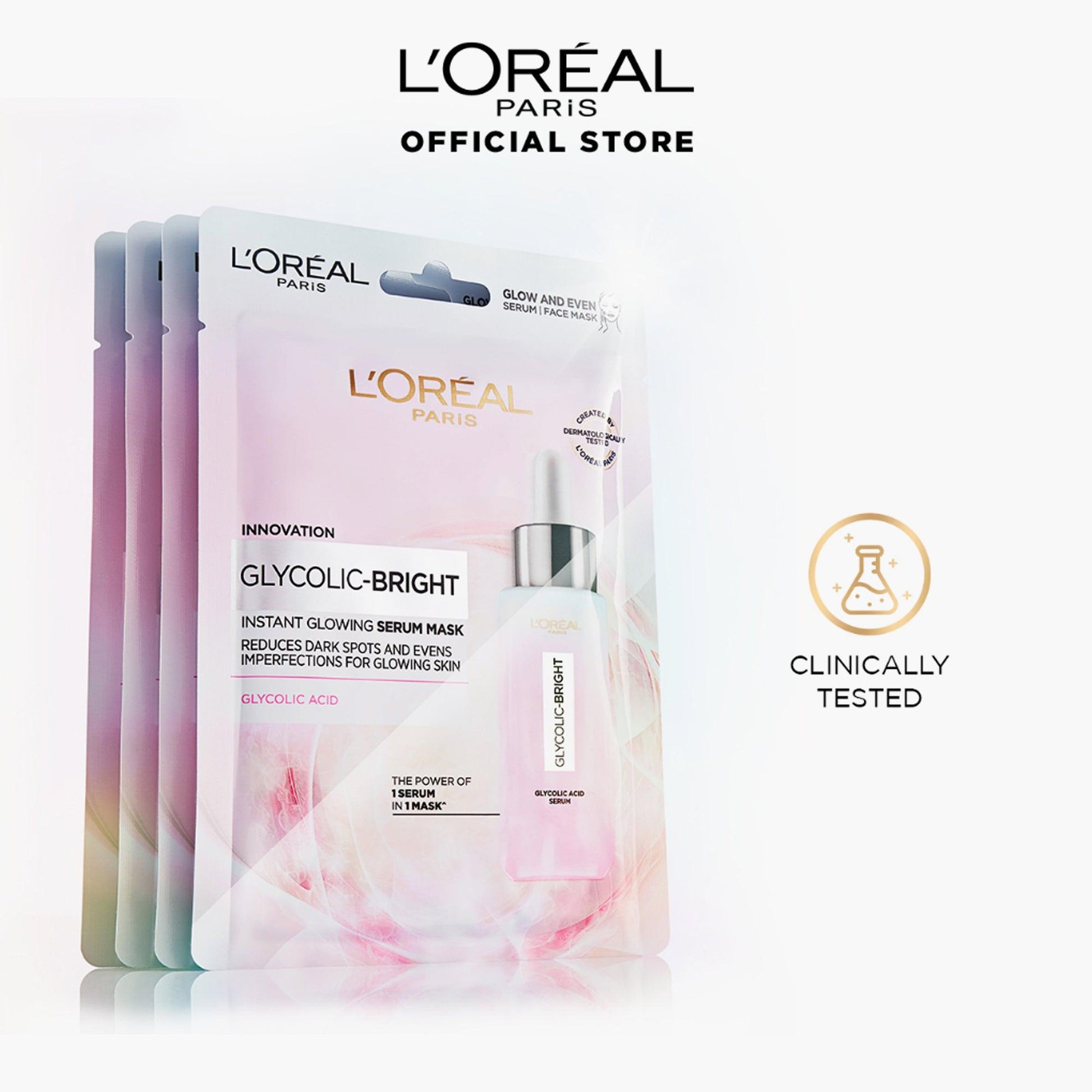 L'Oreal Paris Glycolic-Bright Instant Glowing Serum Mask - TheSkinFit