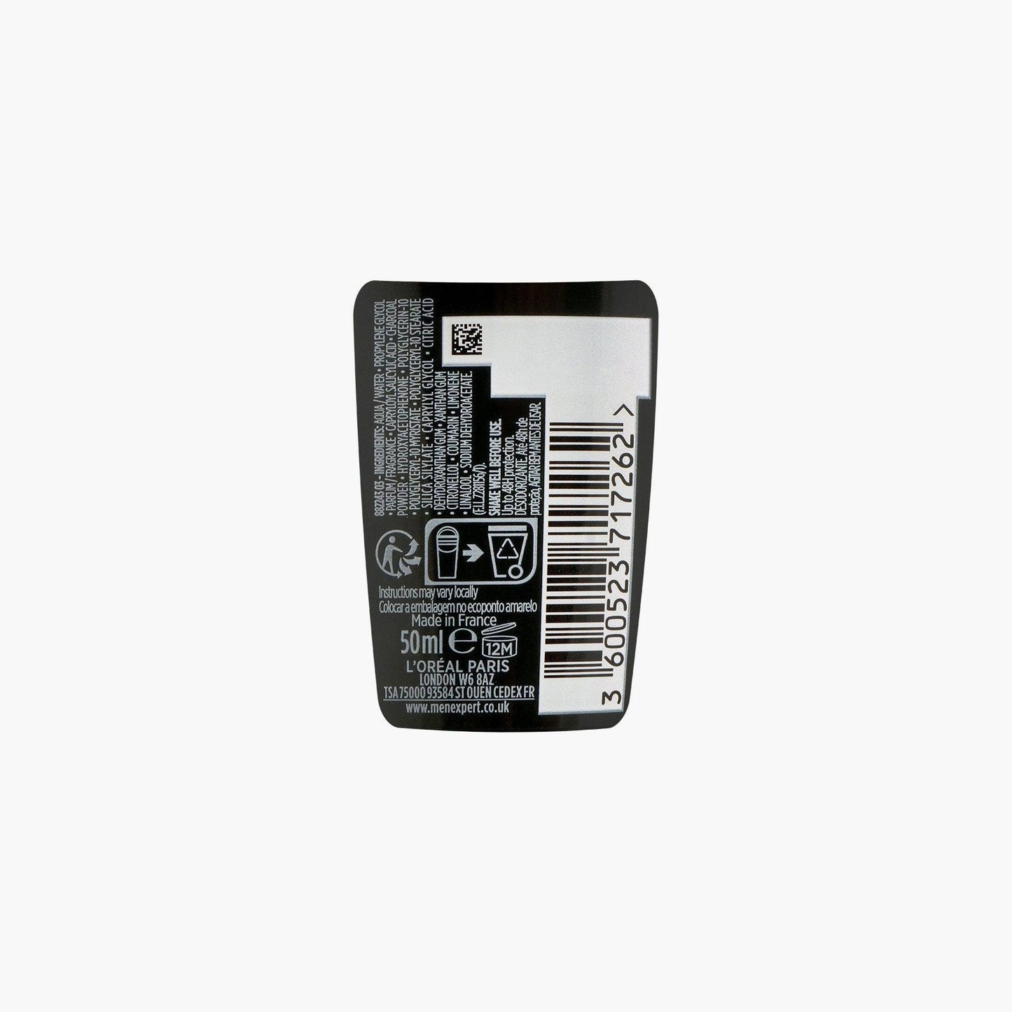 L'Oreal Paris Men Expert Carbon Protect Total Protection 48H Deodorant Roll-On 50ml - TheSkinFit