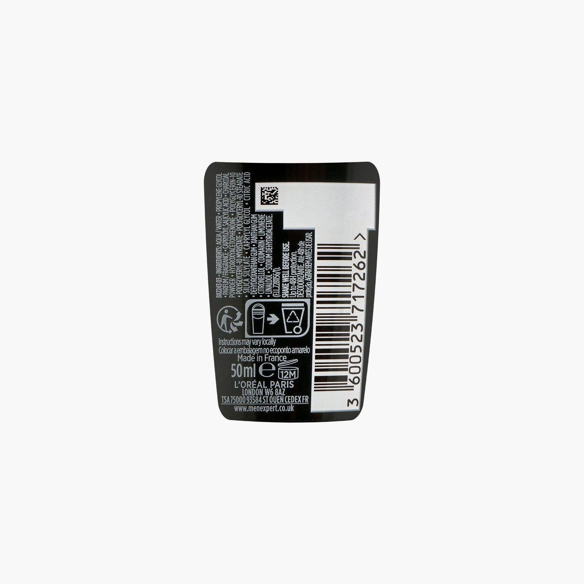 L'Oreal Paris Men Expert Carbon Protect Total Protection 48H Deodorant Roll-On 50ml - TheSkinFit
