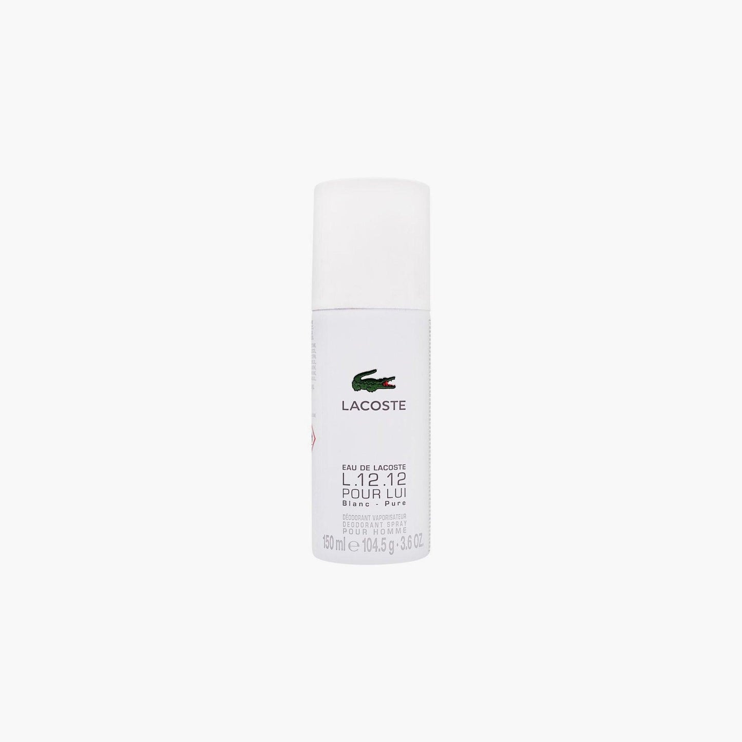 Lacoste L.12.12 Blanc Pure Deodorant For Men 150ml - TheSkinFit