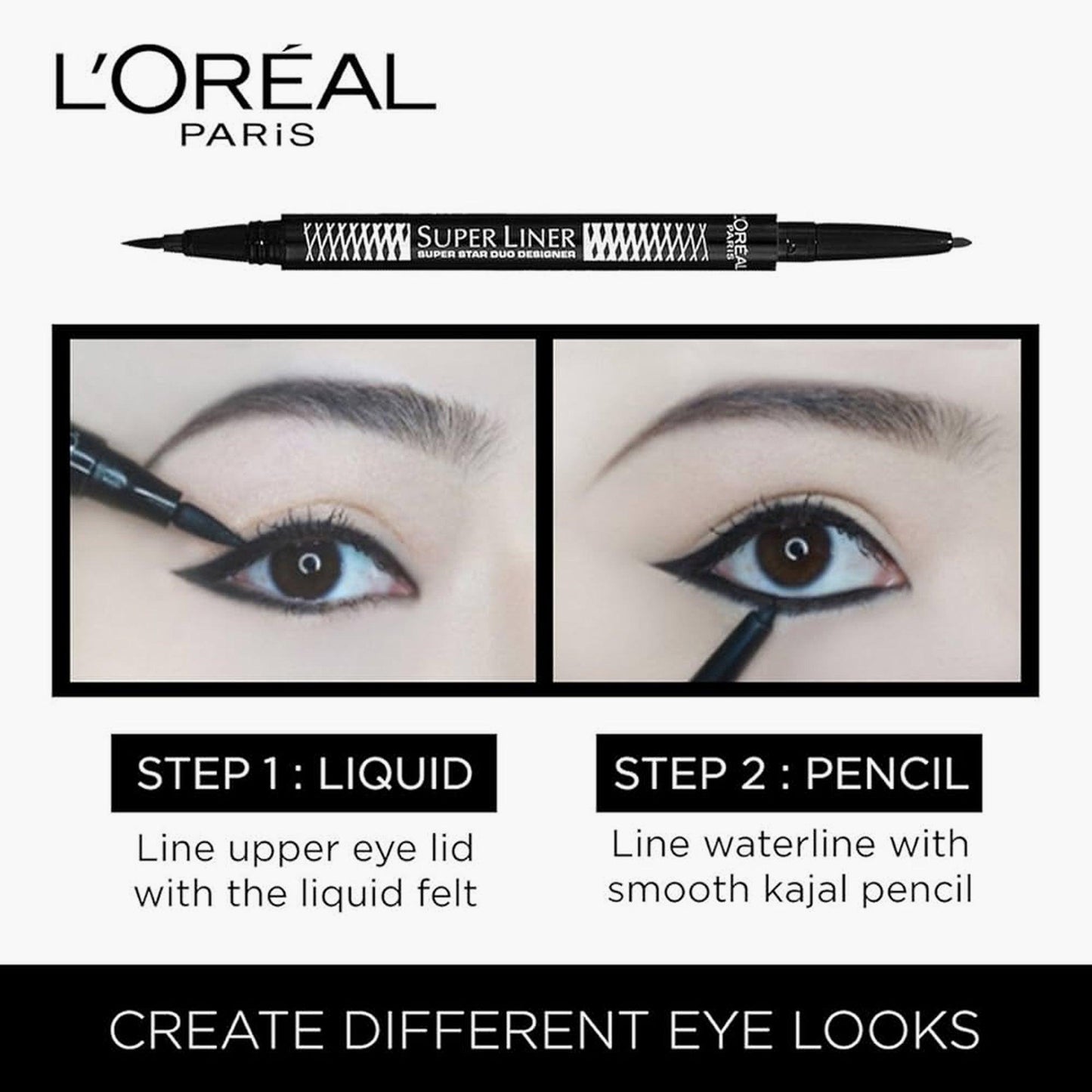 L'Oreal Paris Super Line Super Star Duo Designer Eyeliner 1 Piece - TheSkinFit