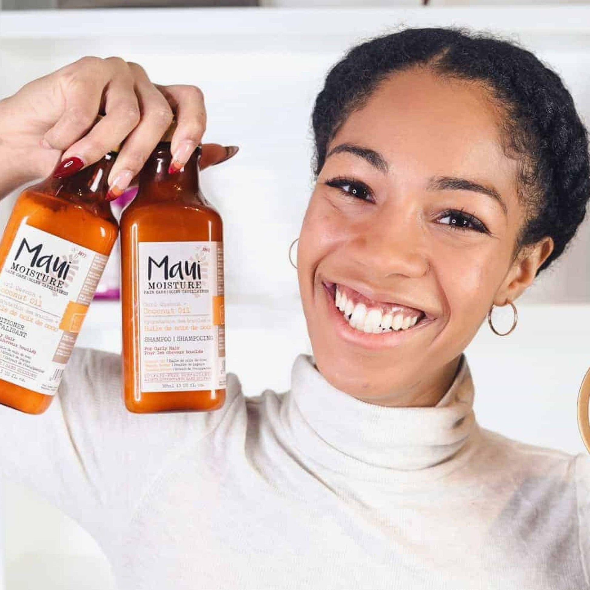 Maui Moisture Curl Quench + Coconut Oil Shampoo For Thick Curly Hair 385ml - TheSkinFit