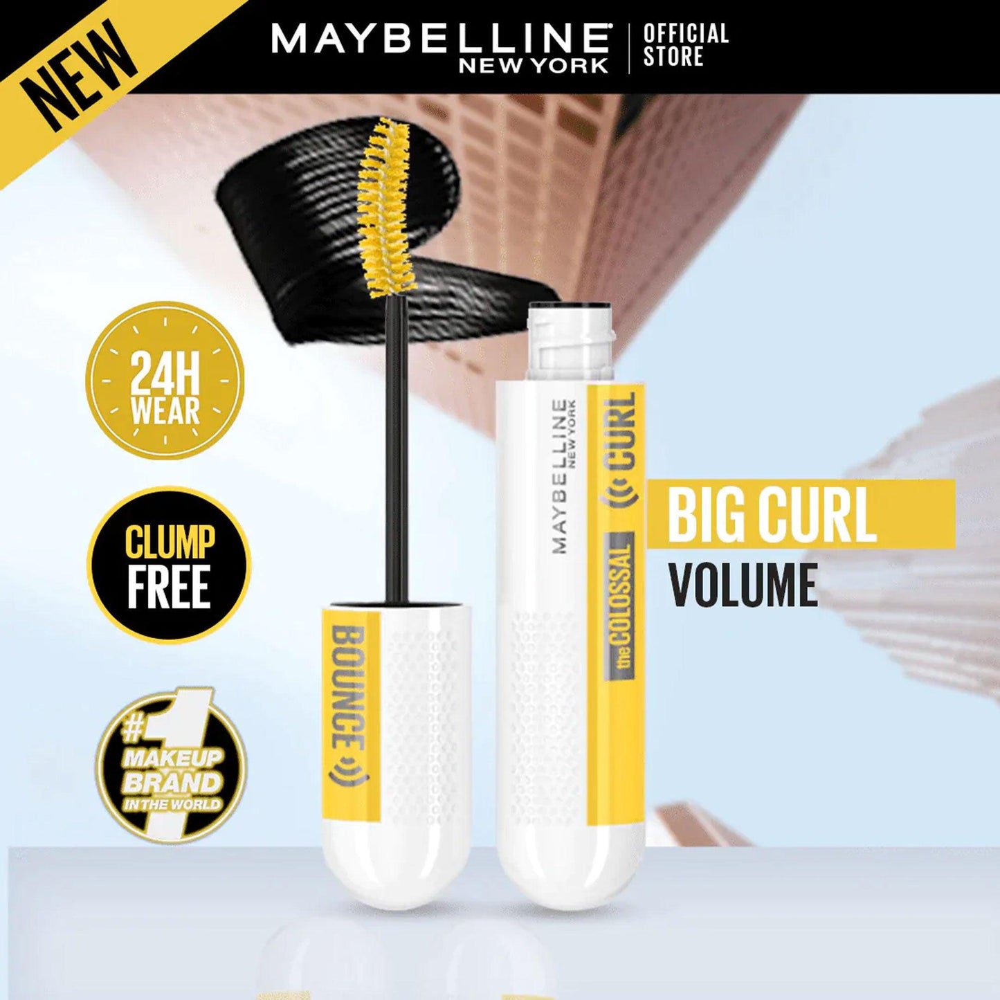 Maybelline Colossal Curl Bounce Mascara Very Black 10ml - TheSkinFit