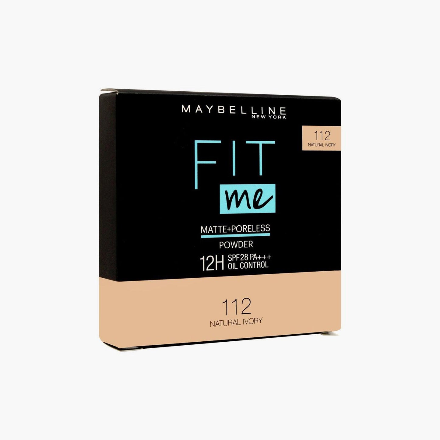 Maybelline New York Fit Me Matte+Poreless Powder 12H SPF28 PA+++ Oil Control 112 Natural Ivory 6gm - TheSkinFit