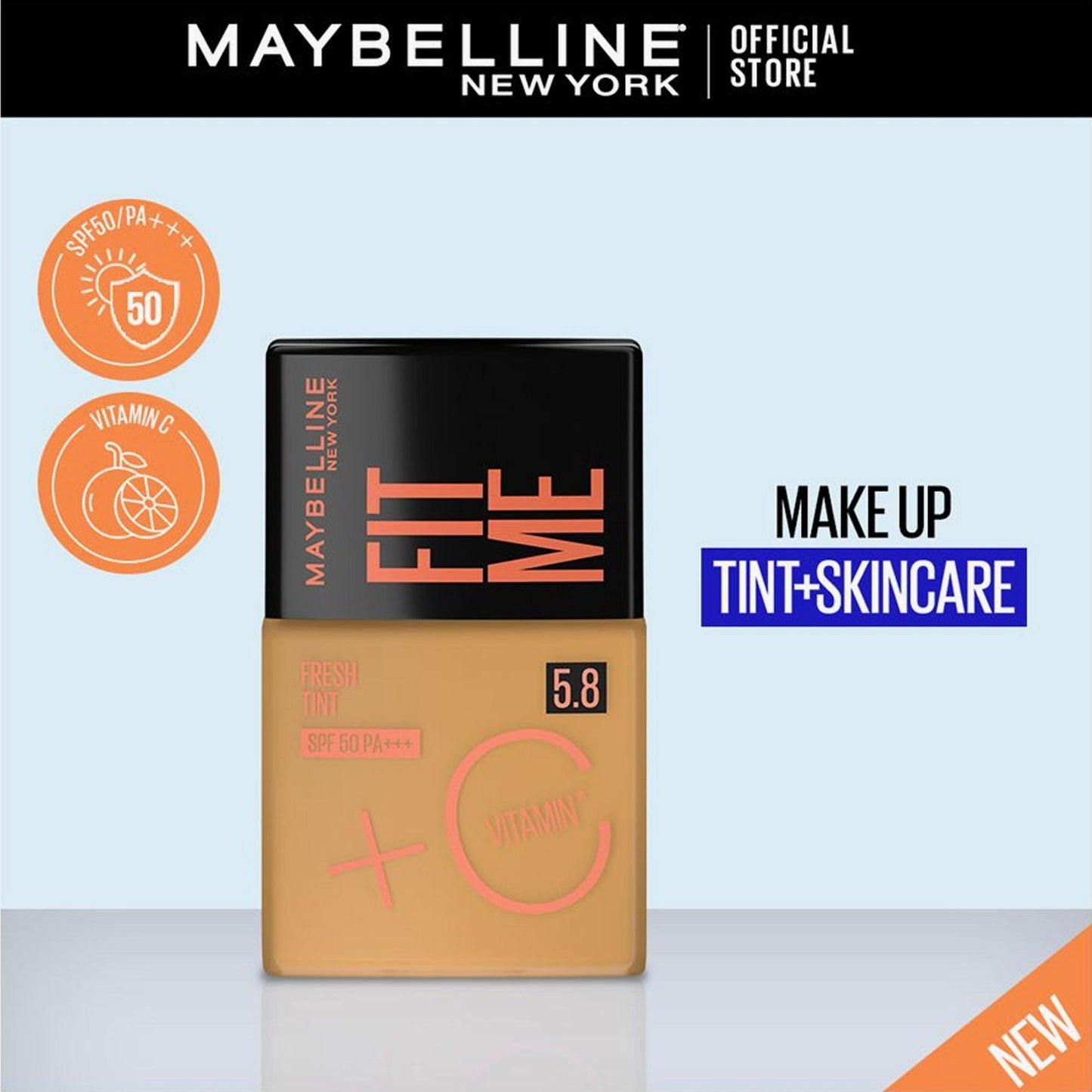 Maybelline Fit Me Fresh Tint SPF50 + Vitamin C 5.8 30ml - TheSkinFit