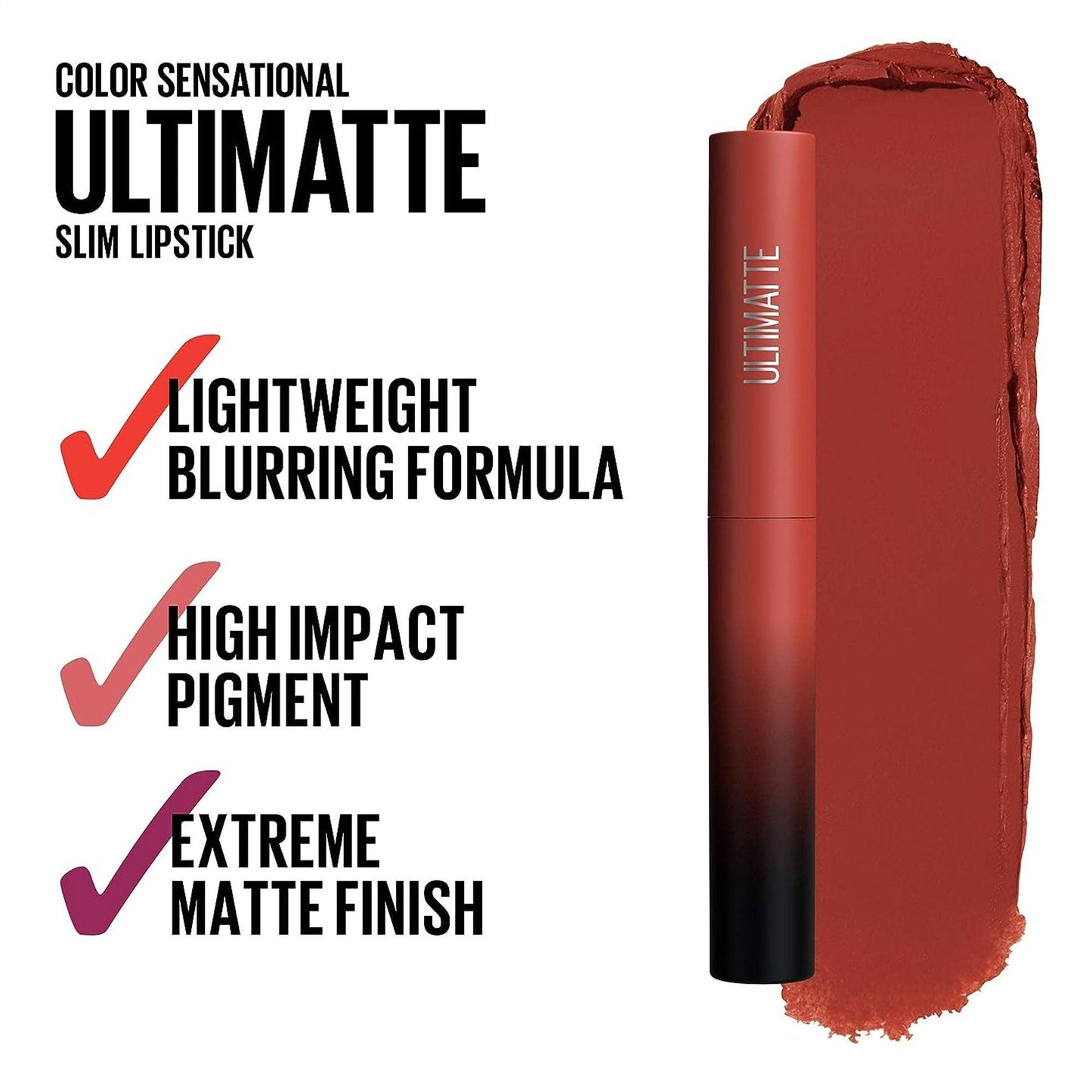 Maybelline New York Color Sensational Ultimate Matte Lipstick 899 More Rust 1.7gm - TheSkinFit
