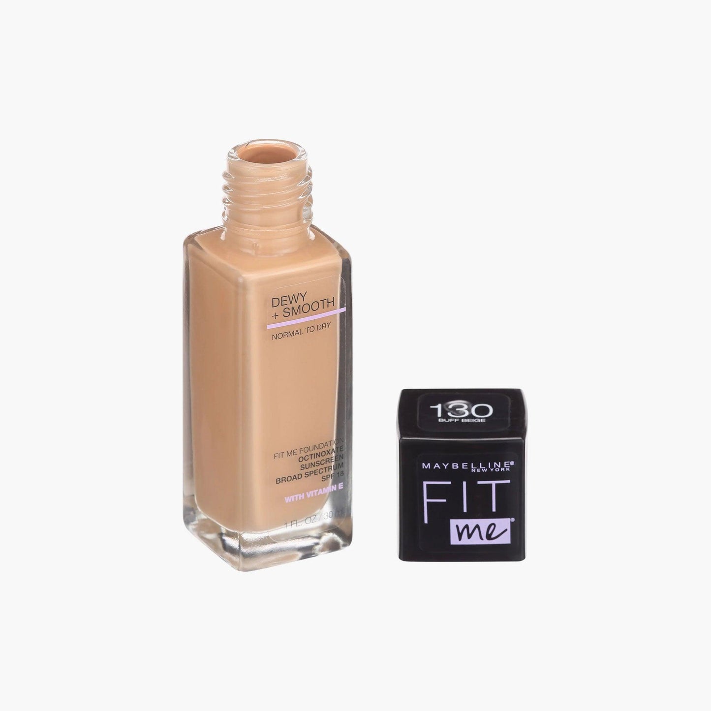 Maybelline New York Fit Me Dewy+Smooth Liquid Foundation Normal To Dry SPF 23 130 Buff Beige 30ml - TheSkinFit