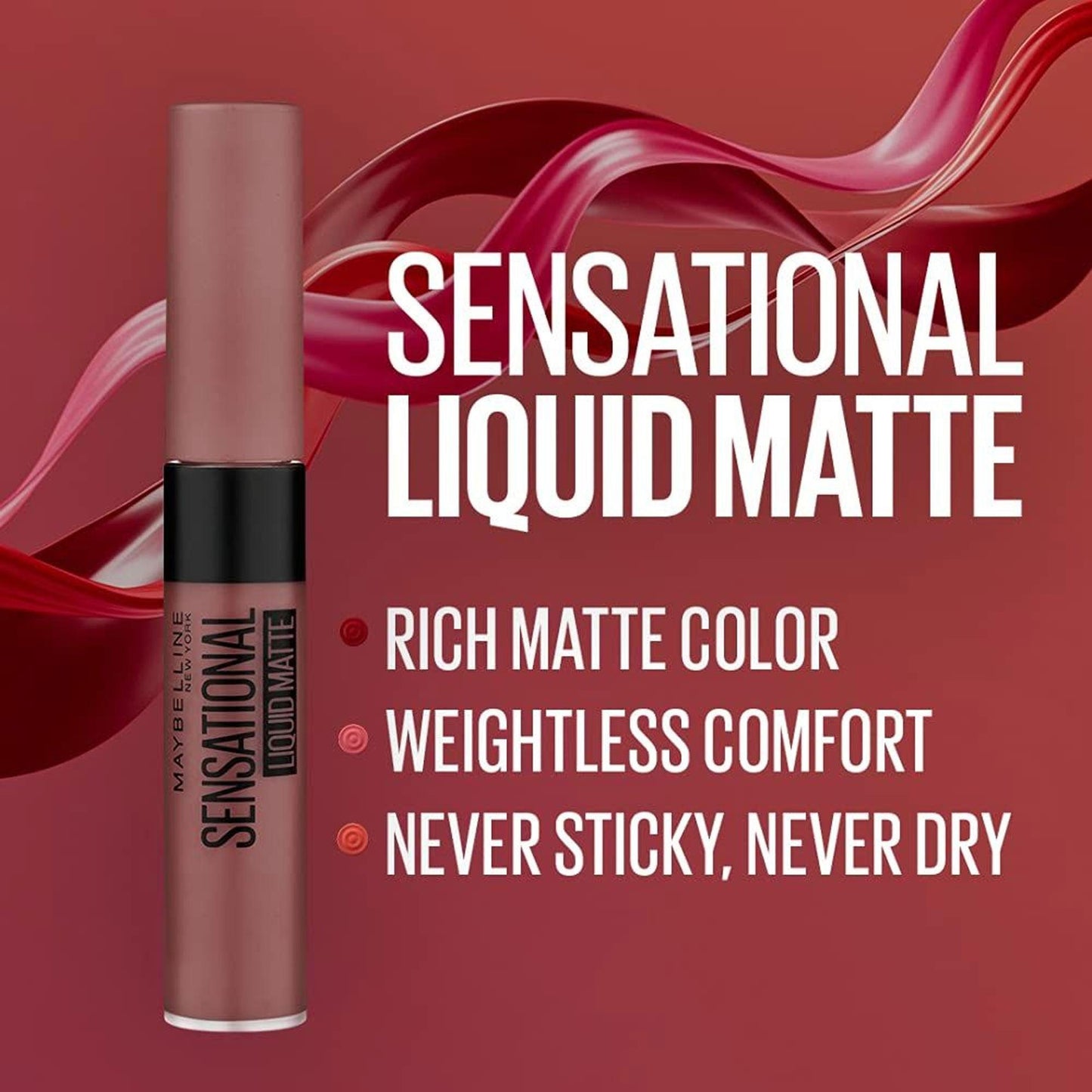 Maybelline Sensational Liquid Matte Lipstick NU07 Get Undressed 7ml - TheSkinFit
