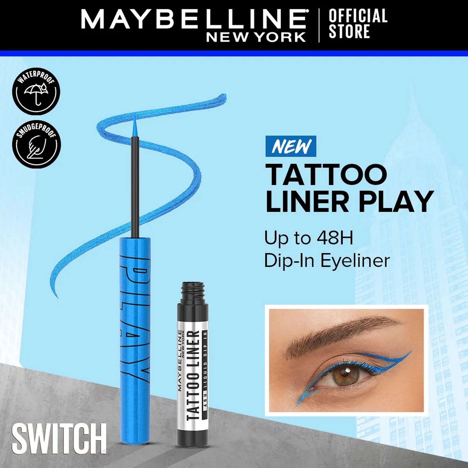 Maybelline Tattoo Liner Play 48H Liquid Dip In Eyeliner Switch 1 Piece - TheSkinFit