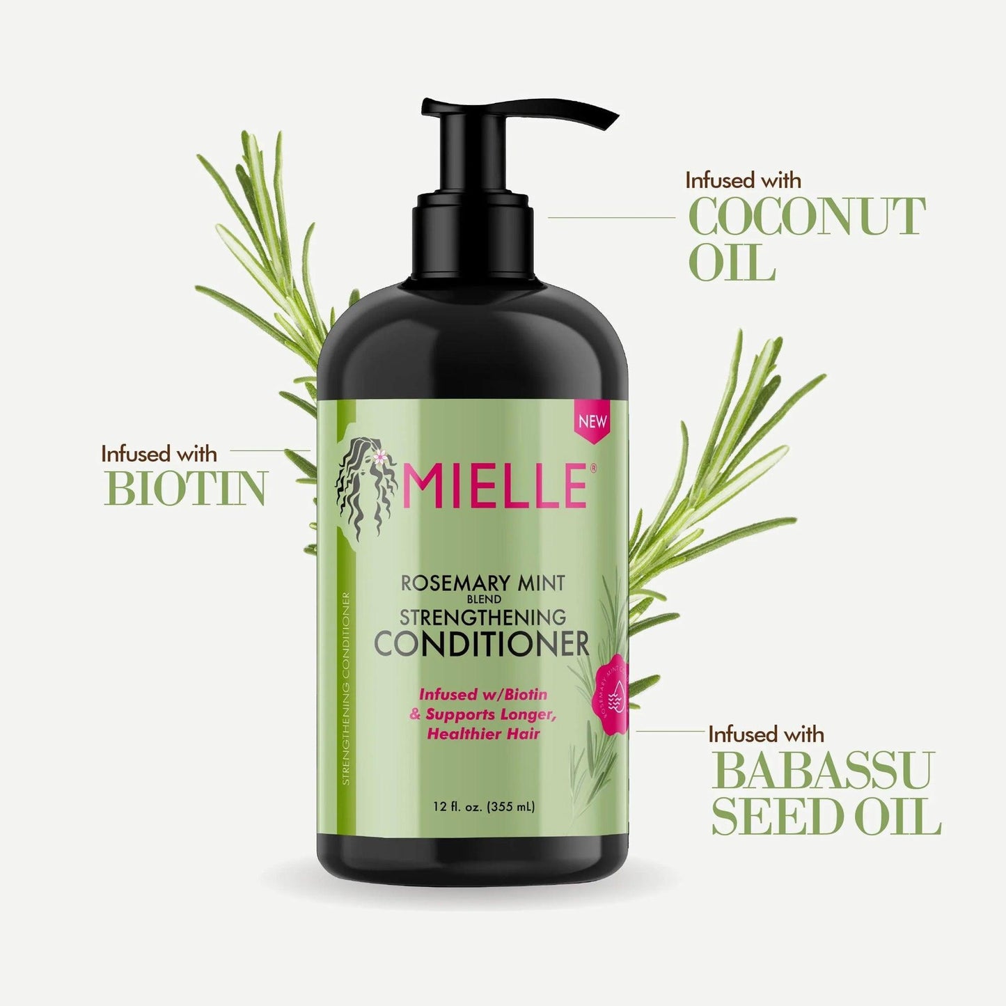 Mielle Rosemary Mint Blend Strengthening Conditioner 355ml - TheSkinFit