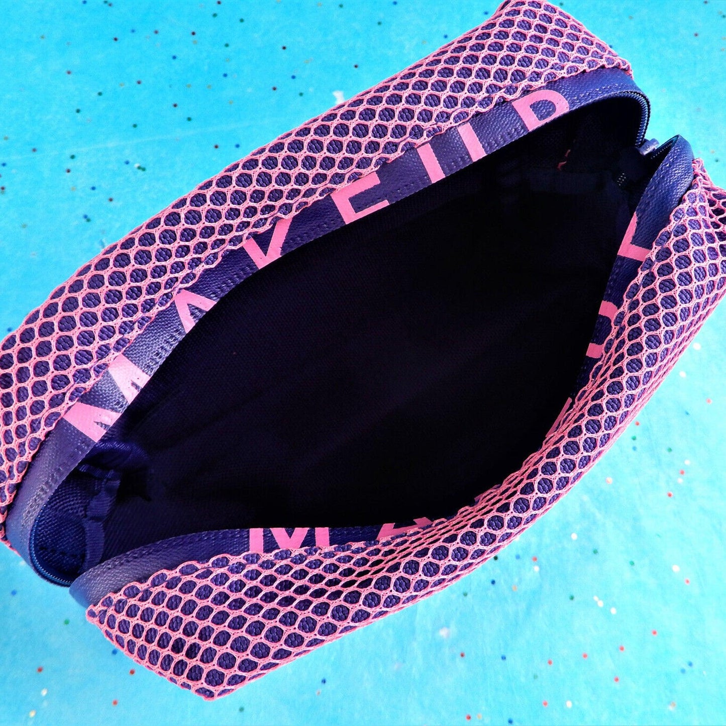 Milk Makeup Purple & Pink Honeycomb Mesh Cosmetics Travel Case Pouch - TheSkinFit