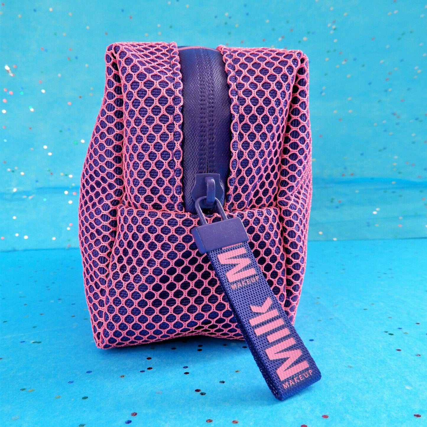 Milk Makeup Purple & Pink Honeycomb Mesh Cosmetics Travel Case Pouch - TheSkinFit