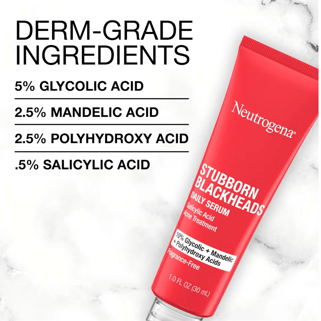 Neutrogena Stubborn Blackheads Daily Acne Facial Serum 30ml - TheSkinFit