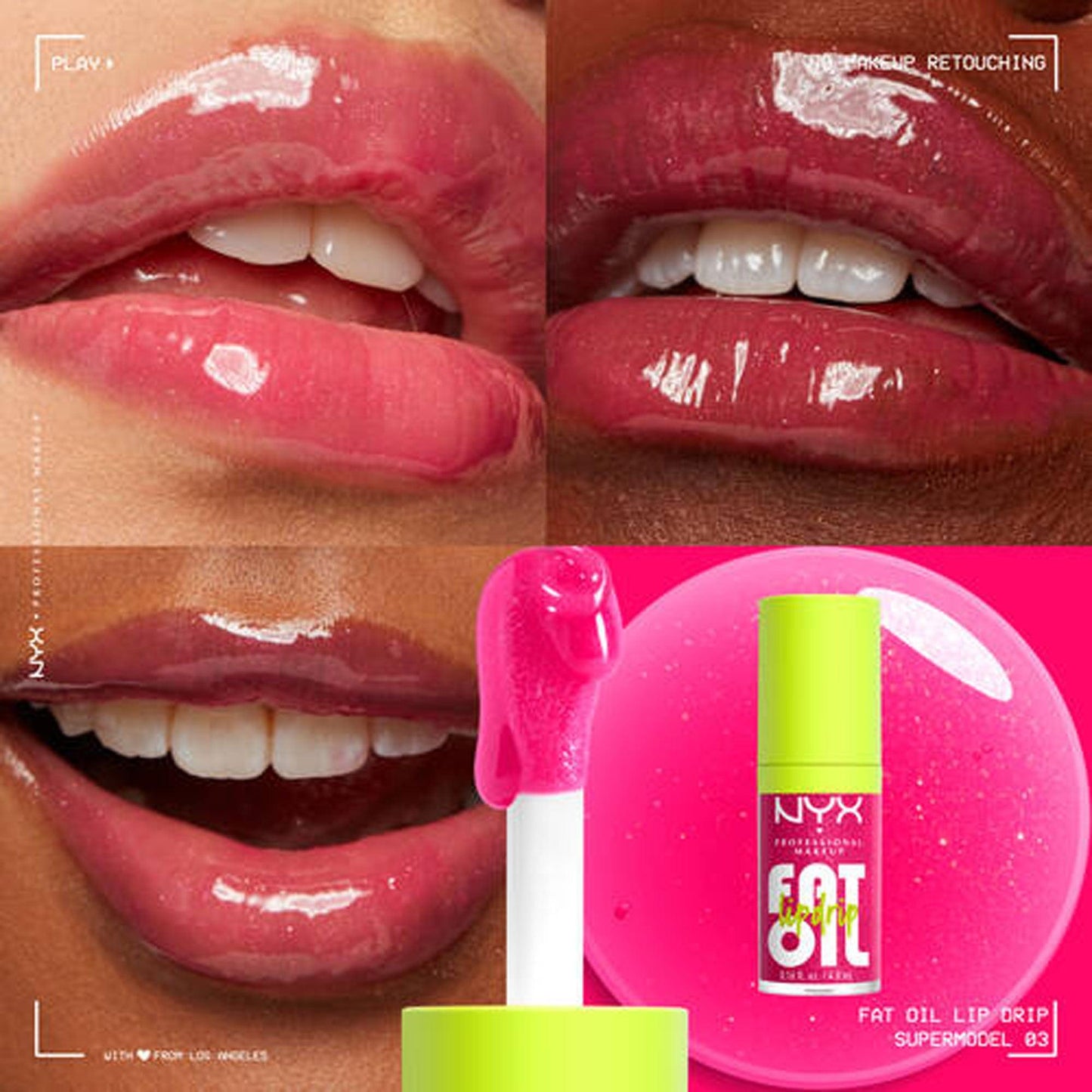 NYX Fat Oil Lip Drip FOLD03 Supermodel 4.8ml - TheSkinFit