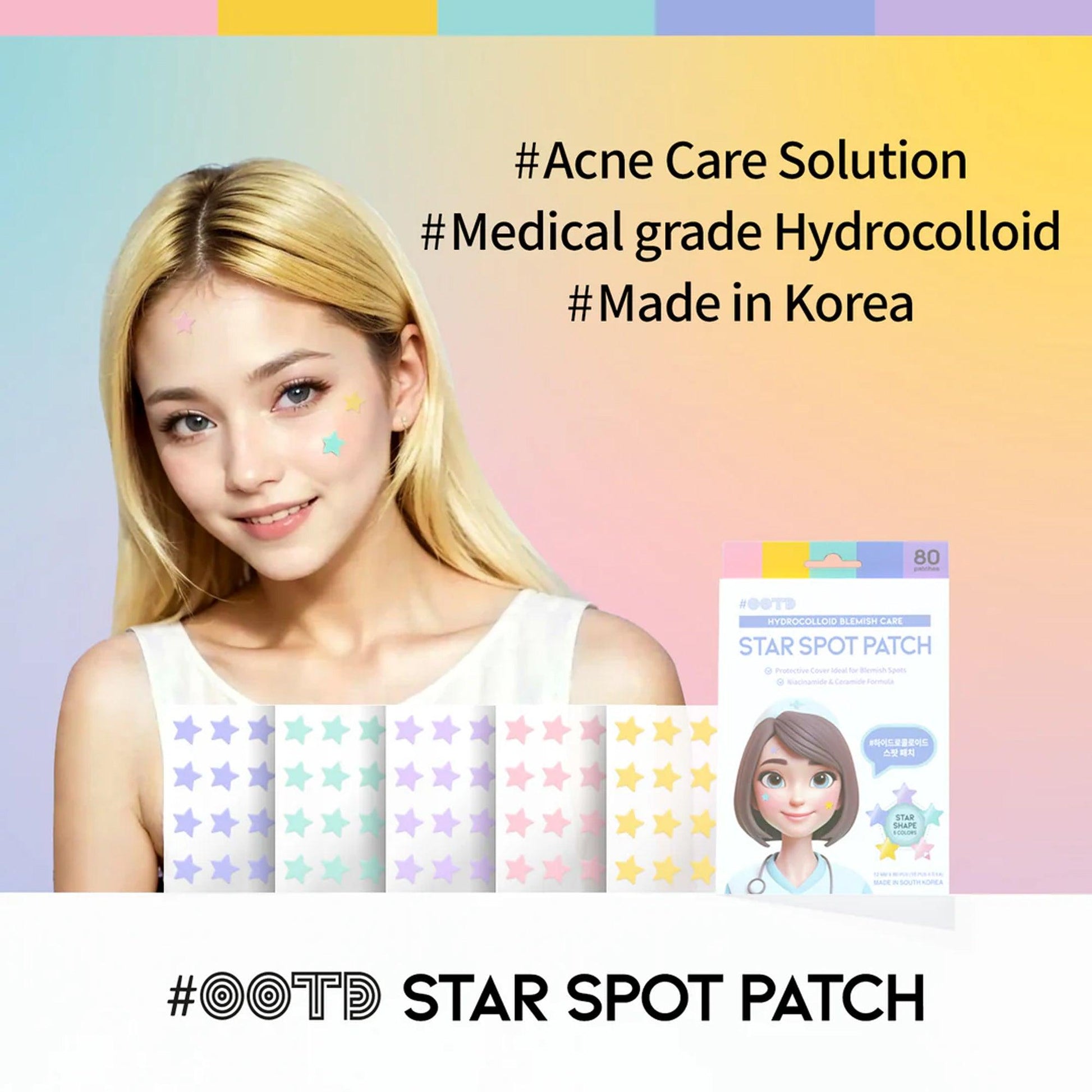 OOTD Beauty Star Spot Patch 80 Patches - TheSkinFit