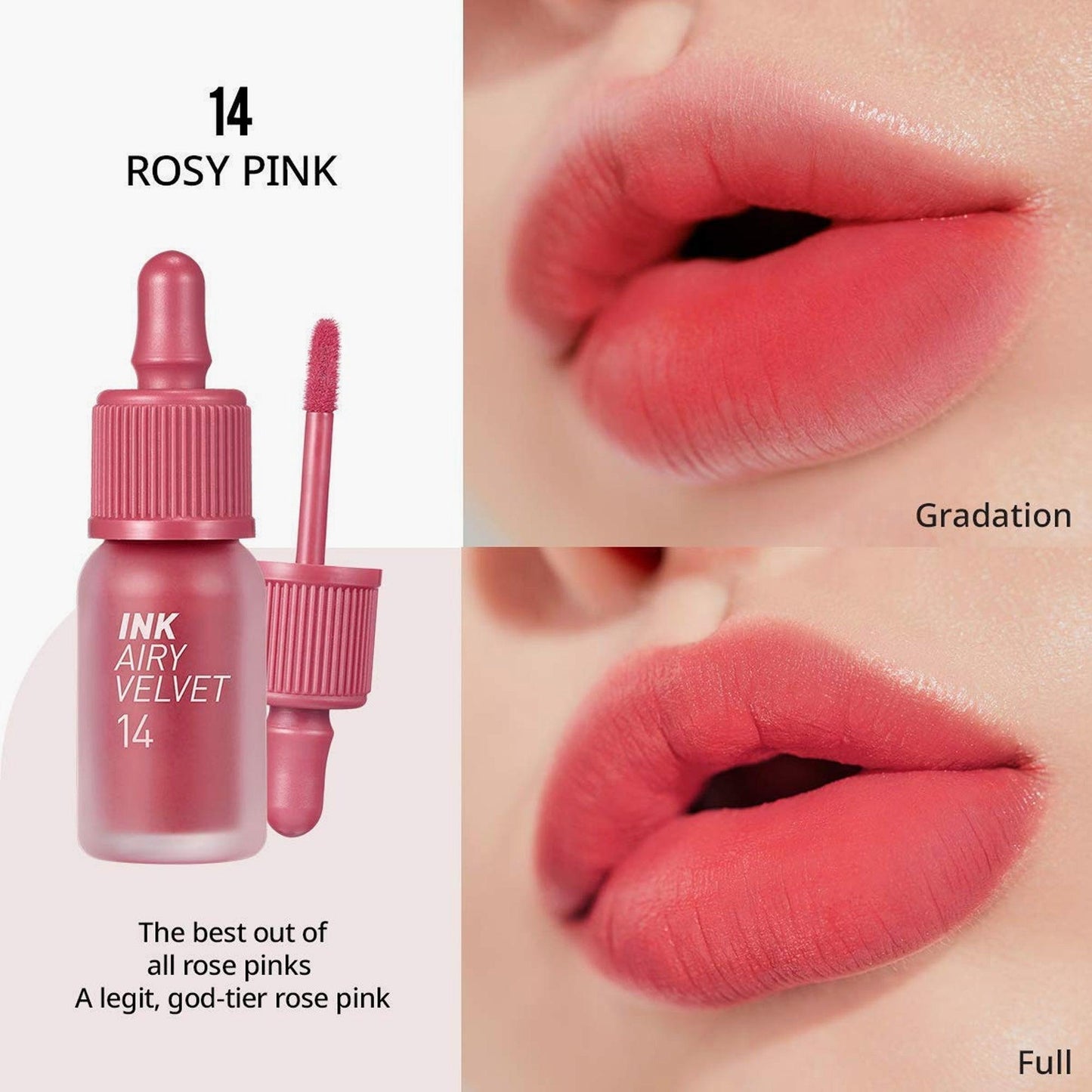 Peripera Ink Airy Velvet Lip Tint 014 Rosy Pink 4gm - TheSkinFit