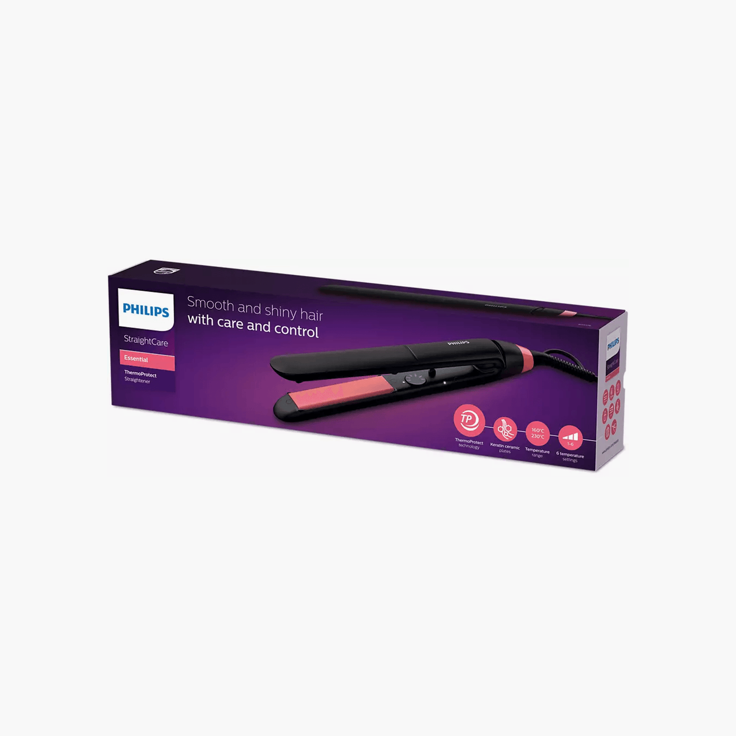 Philips ThermoProtect Straightener Rheo with 6 Setting BHS376 00 1 Piece - TheSkinFit
