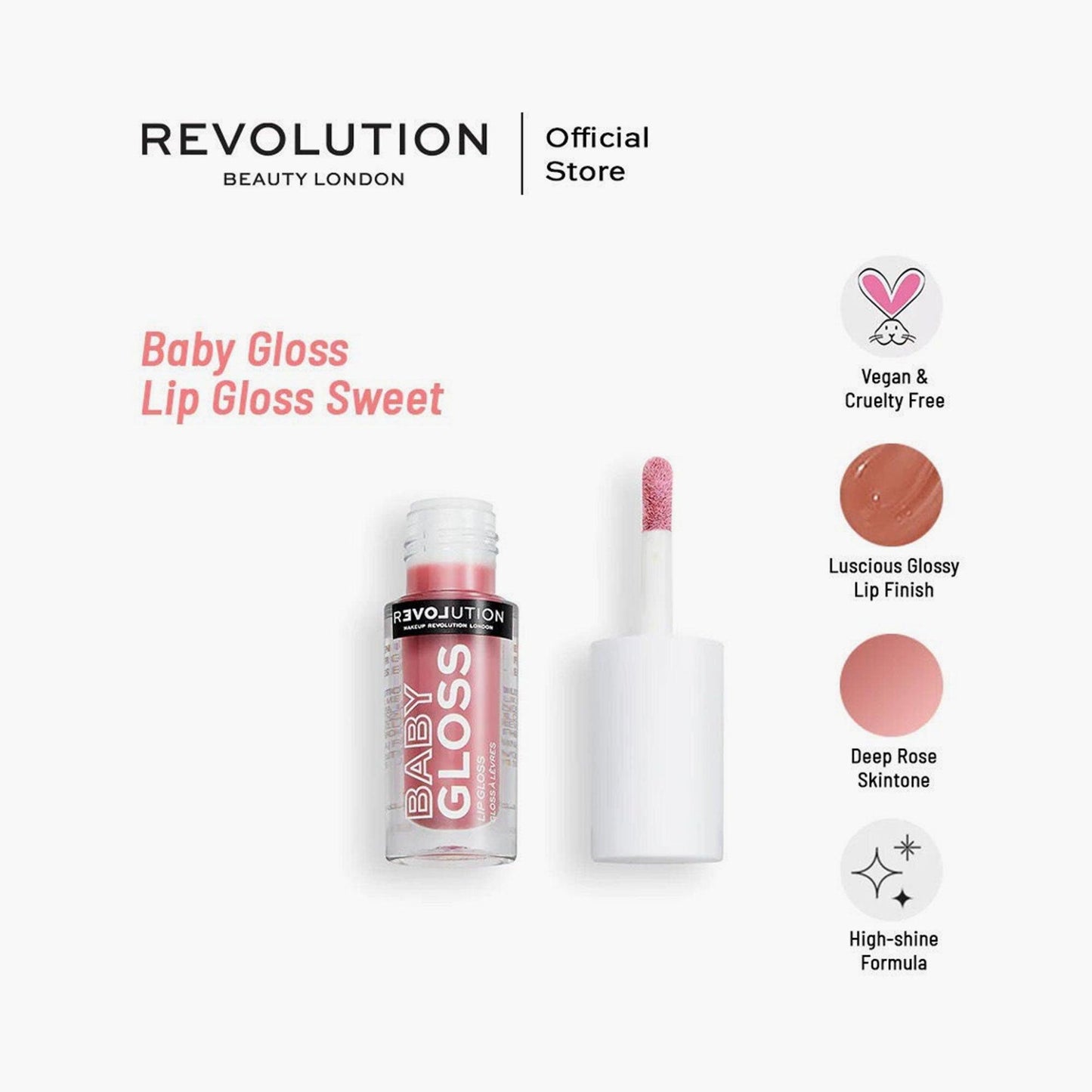 Revolution Relove Baby Gloss Lip Gloss Sweet 2.2ml - TheSkinFit