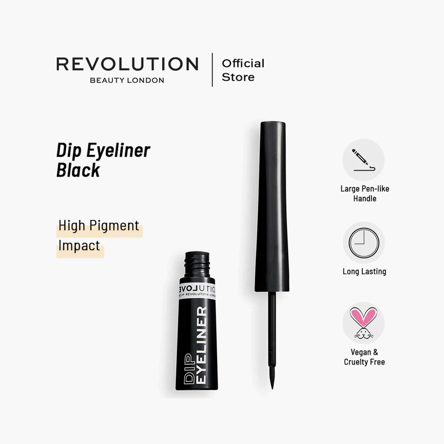 Revolution Dip Eyeliner Black 5ml - TheSkinFit