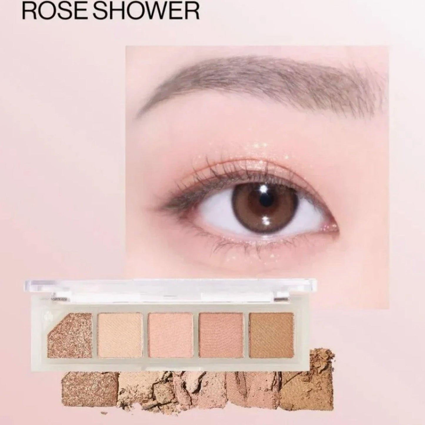 Unleashia Mood Shower Eyeshadow Palette #2 Rose Shower 4gm - TheSkinFit