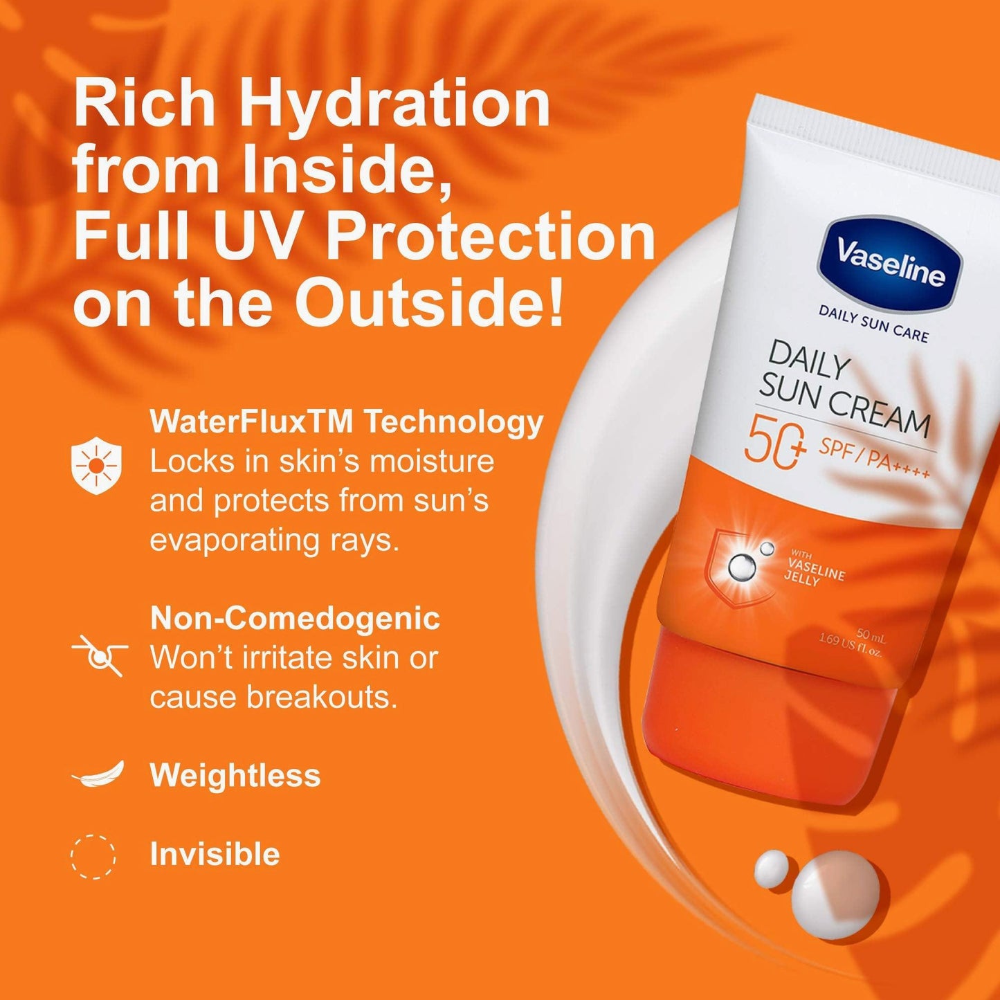 Vaseline Daily Sun Care Daily Sun Cream SPF50+ PA++++ 50ml - TheSkinFit