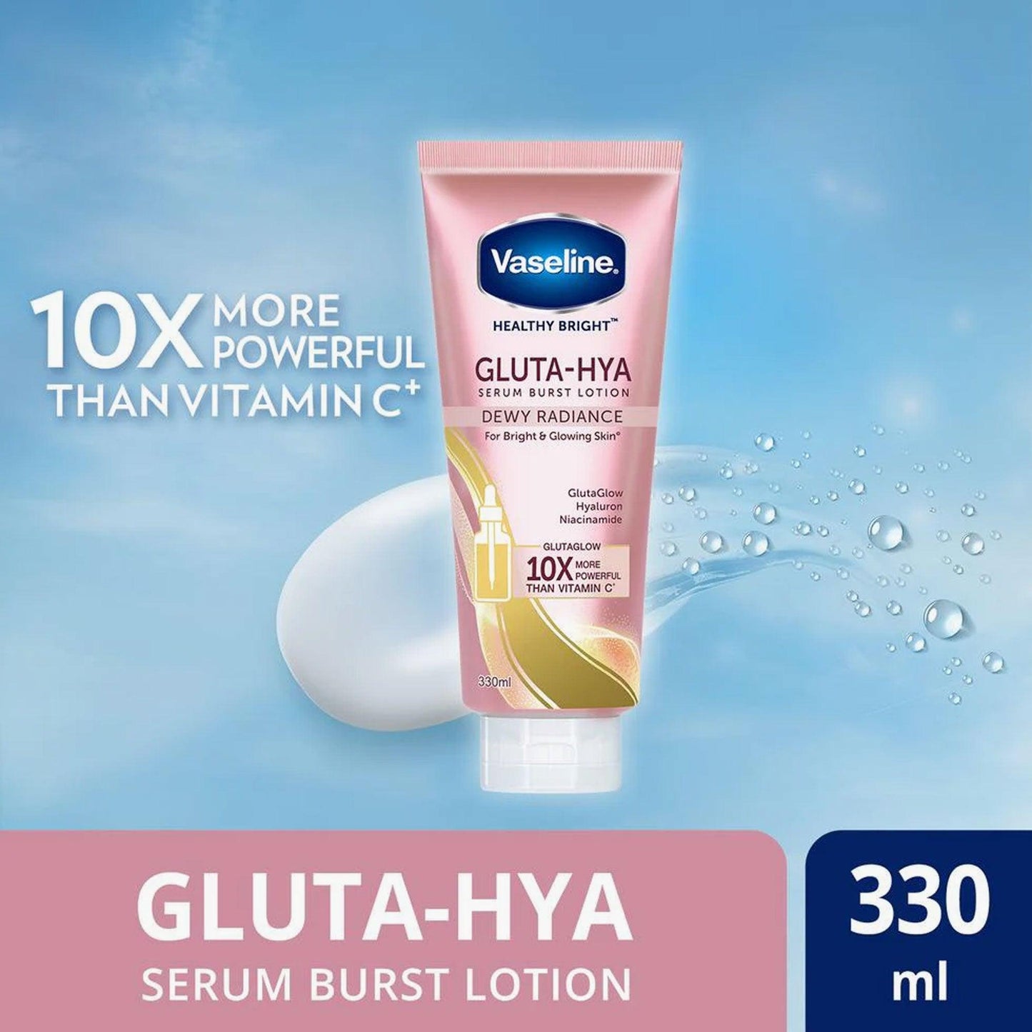 Vaseline Gluta-Hya Serum Burst Lotion Dewy Radiance 330ml - TheSkinFit