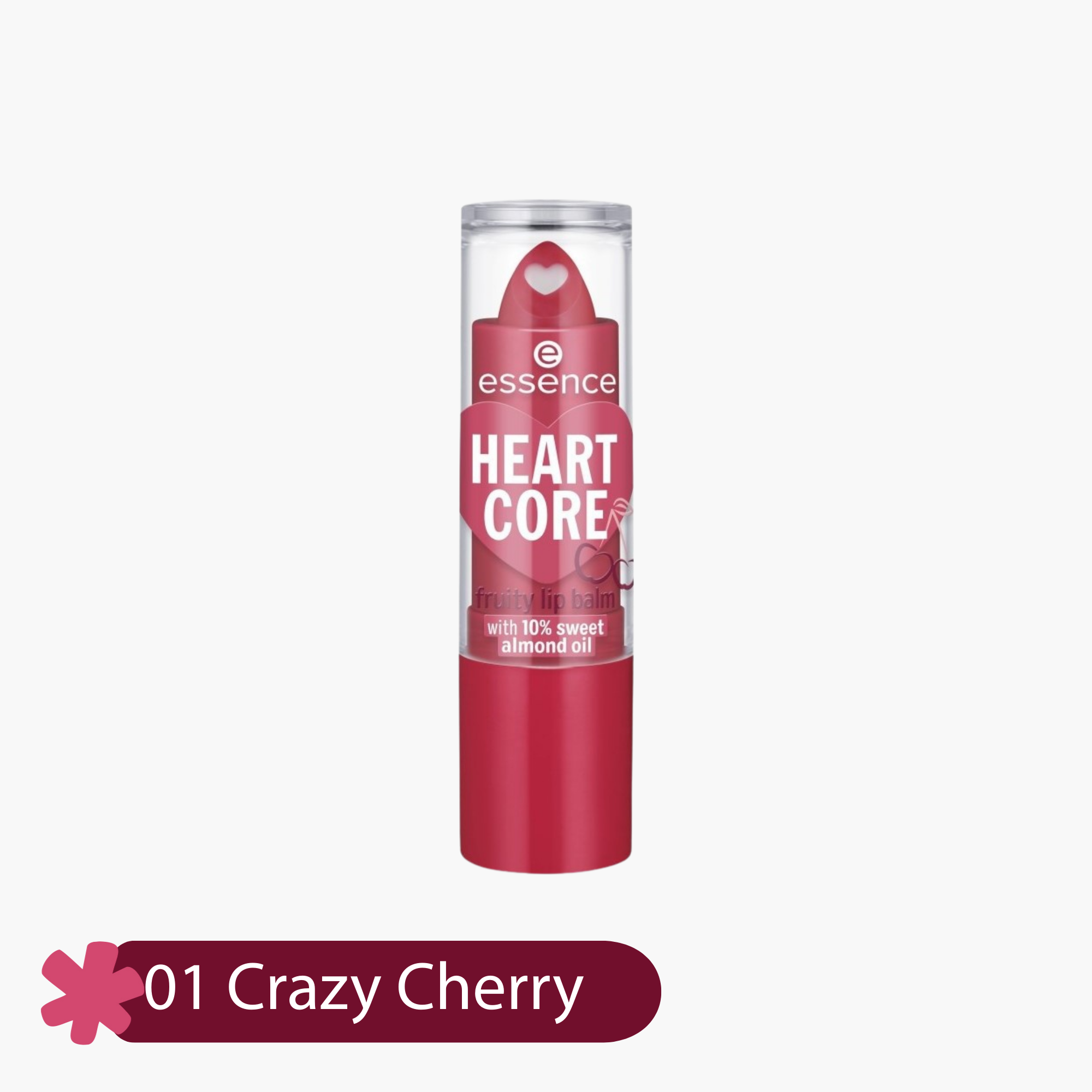 Essence Heart Core Fruity Lip Balm 01 Crazy Cherry 3gm