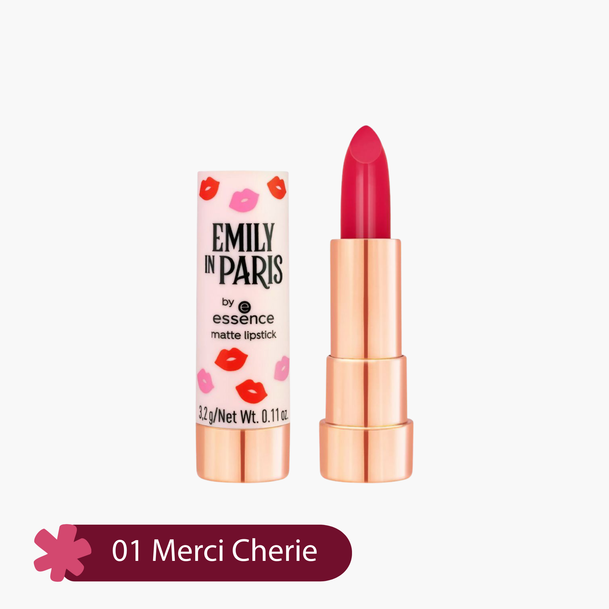 Essence Emily In Paris Matte Lipstick 01 Merci Cherie 3.2gm